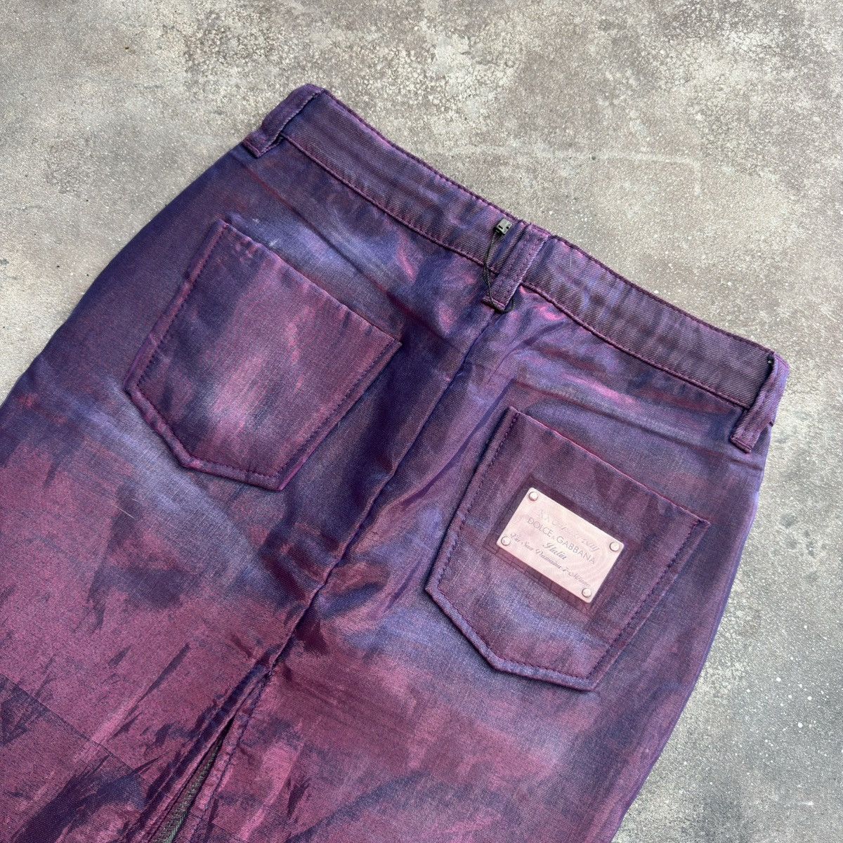 Dolce & Gabbana D&G Dolce & Gabbana Vintage Shined Y2K Skirt Size 27" / US 4 / IT 40 - 15 Thumbnail