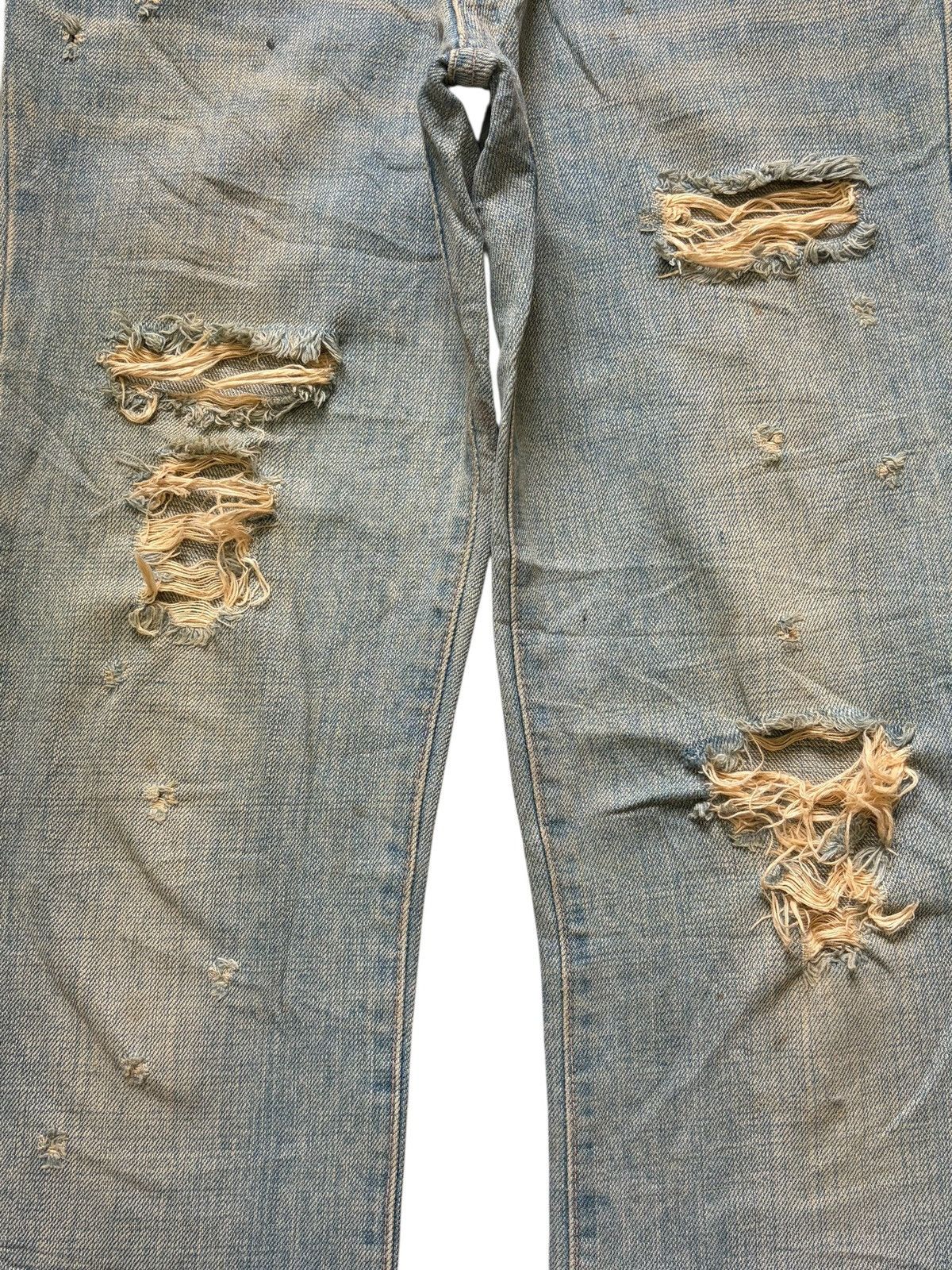 MOUSSY Vintage Japanese Moussy Distressed Flare Jeans Size 29" - 3 Thumbnail