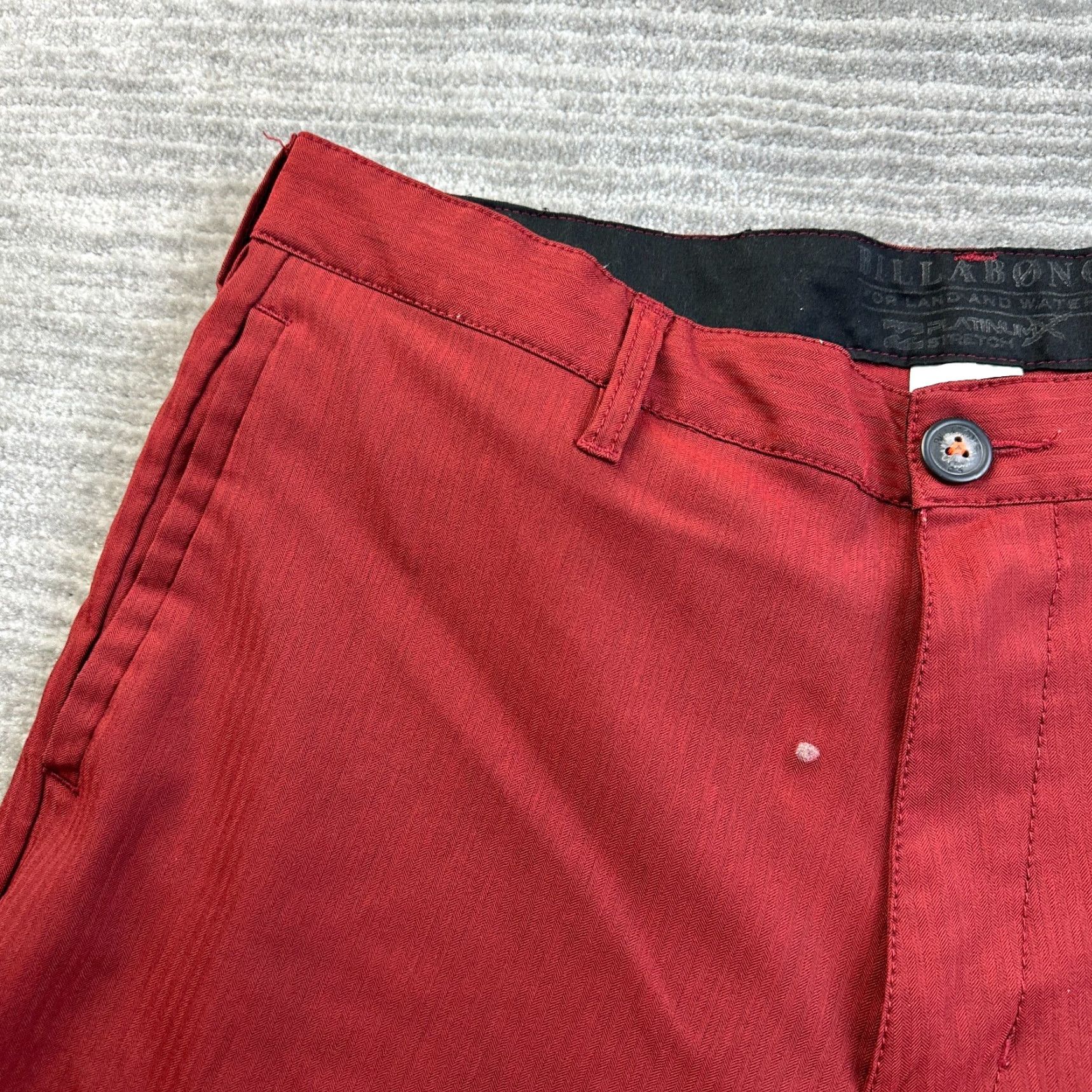 Billabong Billabong Shorts Mens 34 Red Chino Platinum X Chino Board Surfing Surfer Size US 34 / EU 50 - 3 Thumbnail