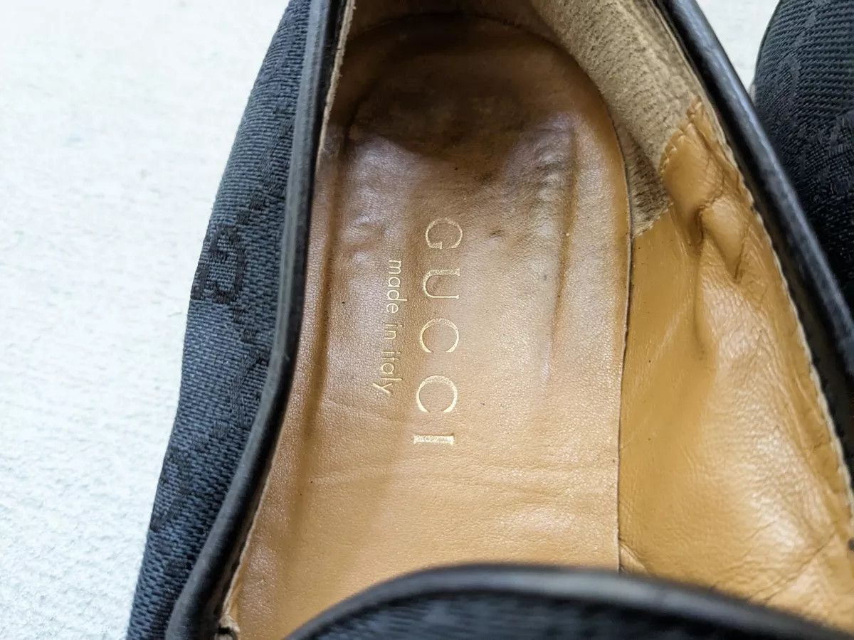 Gucci Gucci Horsebit Loafers Black 8.5 Canvas Monogram Leather Fur Size US 8.5 / IT 38.5 - 10 Thumbnail