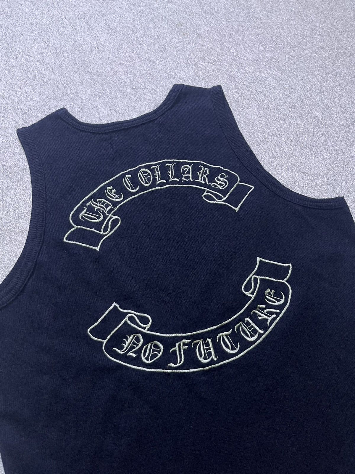 Japanese Brand Y2K collar tank top with embroidered pattern Size US S / EU 44-46 / 1 - 2 Thumbnail