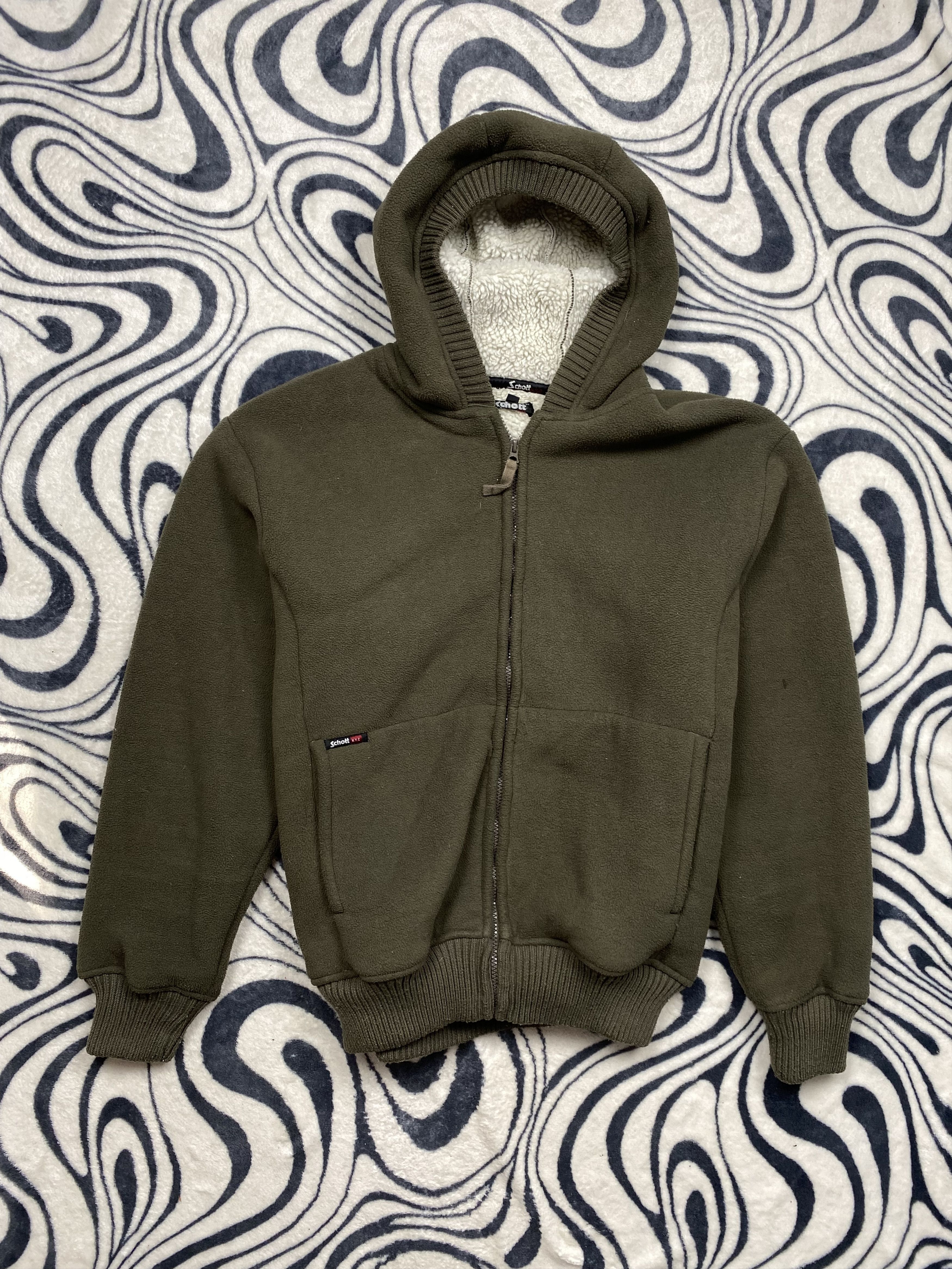 Schott Schott Vintage Mens Teddy Fleece Sherpa Jacket Y2K Size US L / EU 52-54 / 3 - 3 Thumbnail