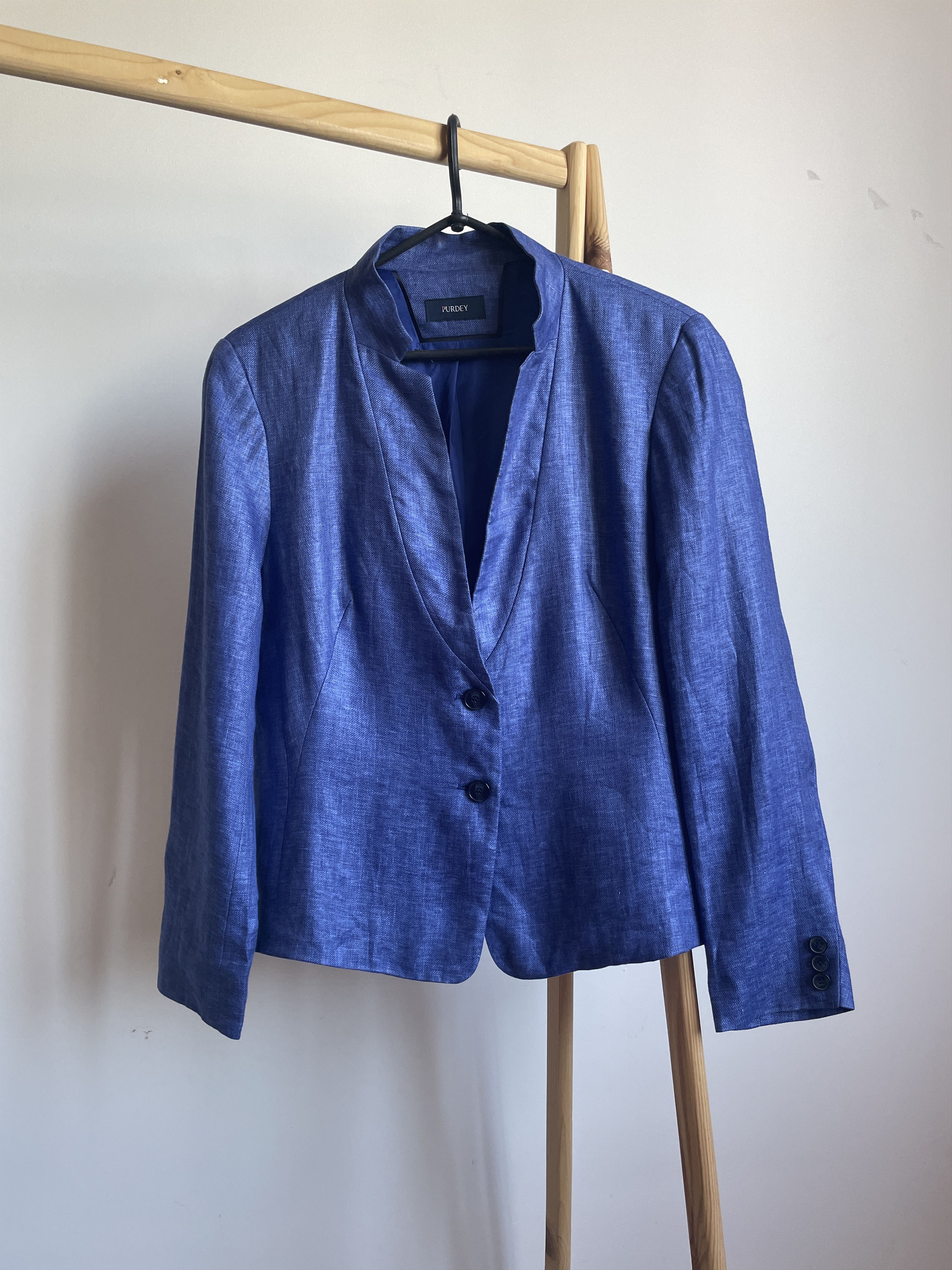 Purdey Purdey Womens Linen Blazer Size 42 Size M / US 6-8 / IT 42-44 - 1 Thumbnail