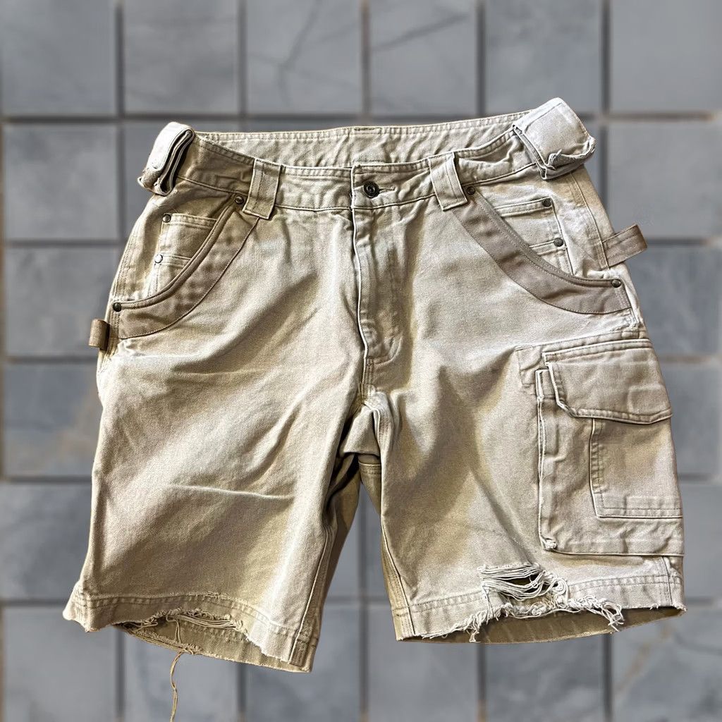 Duluth Trading Company Duluth Shorts Mens 32 Cargo Carpenter Tan Beige Work Outdoor Mens Front Half Pocket Cargo Shorts Beige 32 Mens Size US 32 / EU 48 - 1 Thumbnail