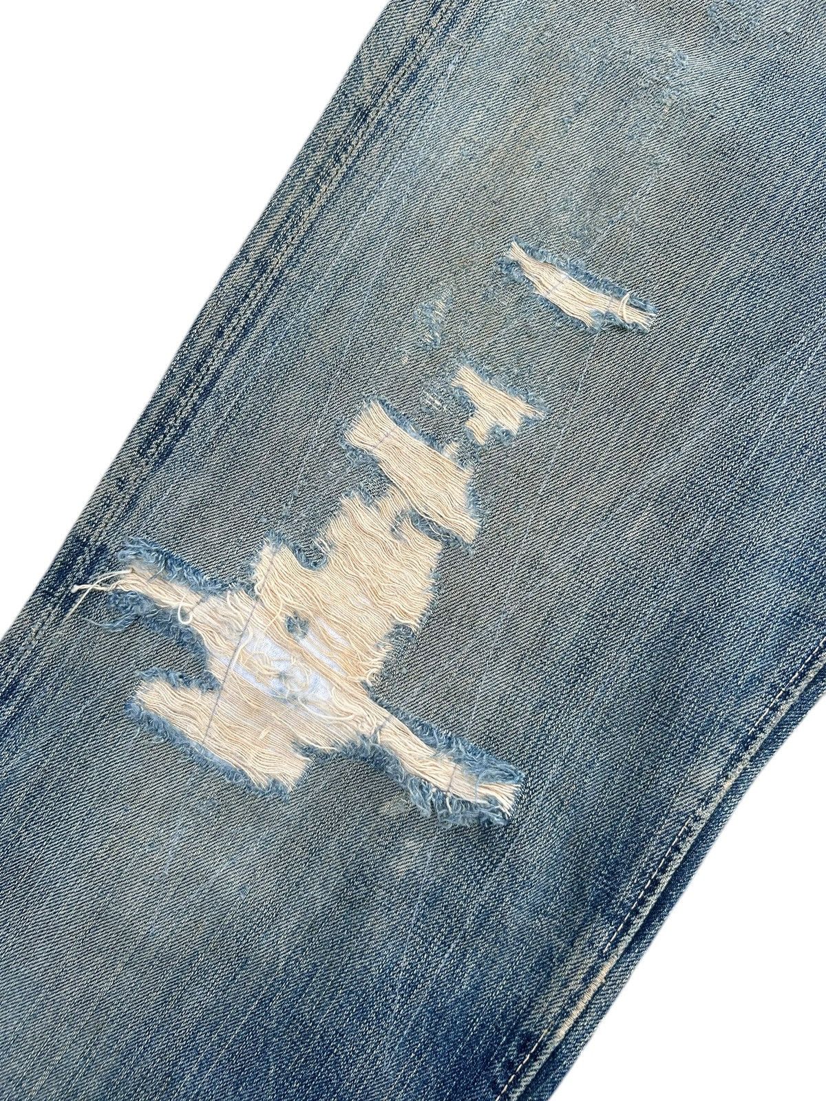 Kapital Vintage Joe McCoy Selvedge Thrashed Repair Denim Jeans Size US 30 / EU 46 - 8 Thumbnail