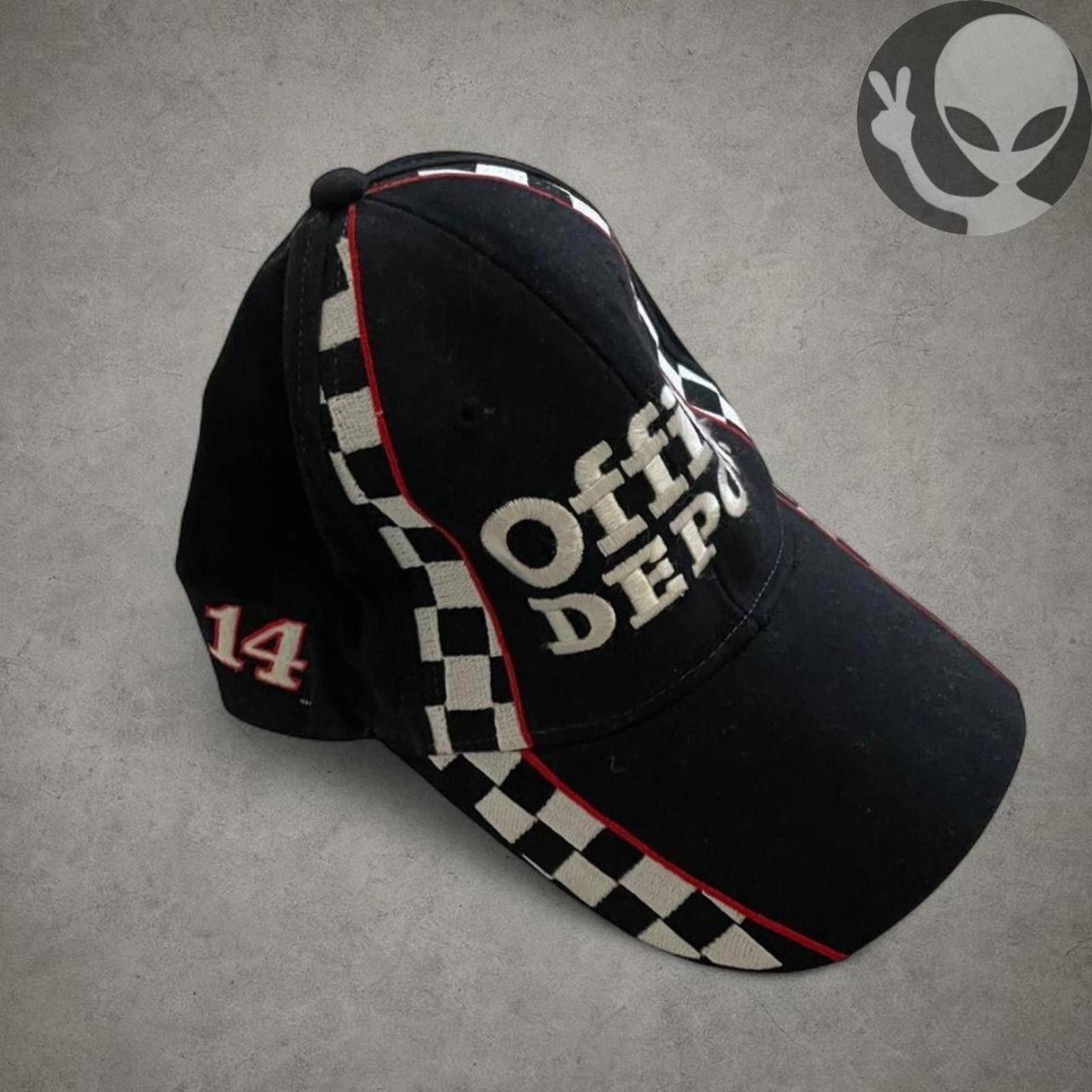 Other Office Depot Baseball Cap adjustable black checkered racing Size ONE SIZE - 4 Thumbnail