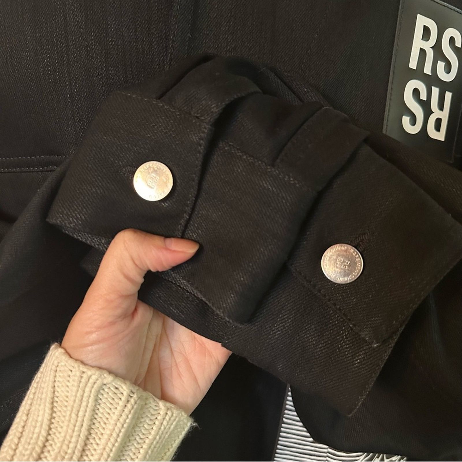 Joy Division × Raf Simons Redux SS18 Joy Division Black Denim Jacket size M Logo Patch Size US M / EU 48-50 / 2 - 7 Thumbnail