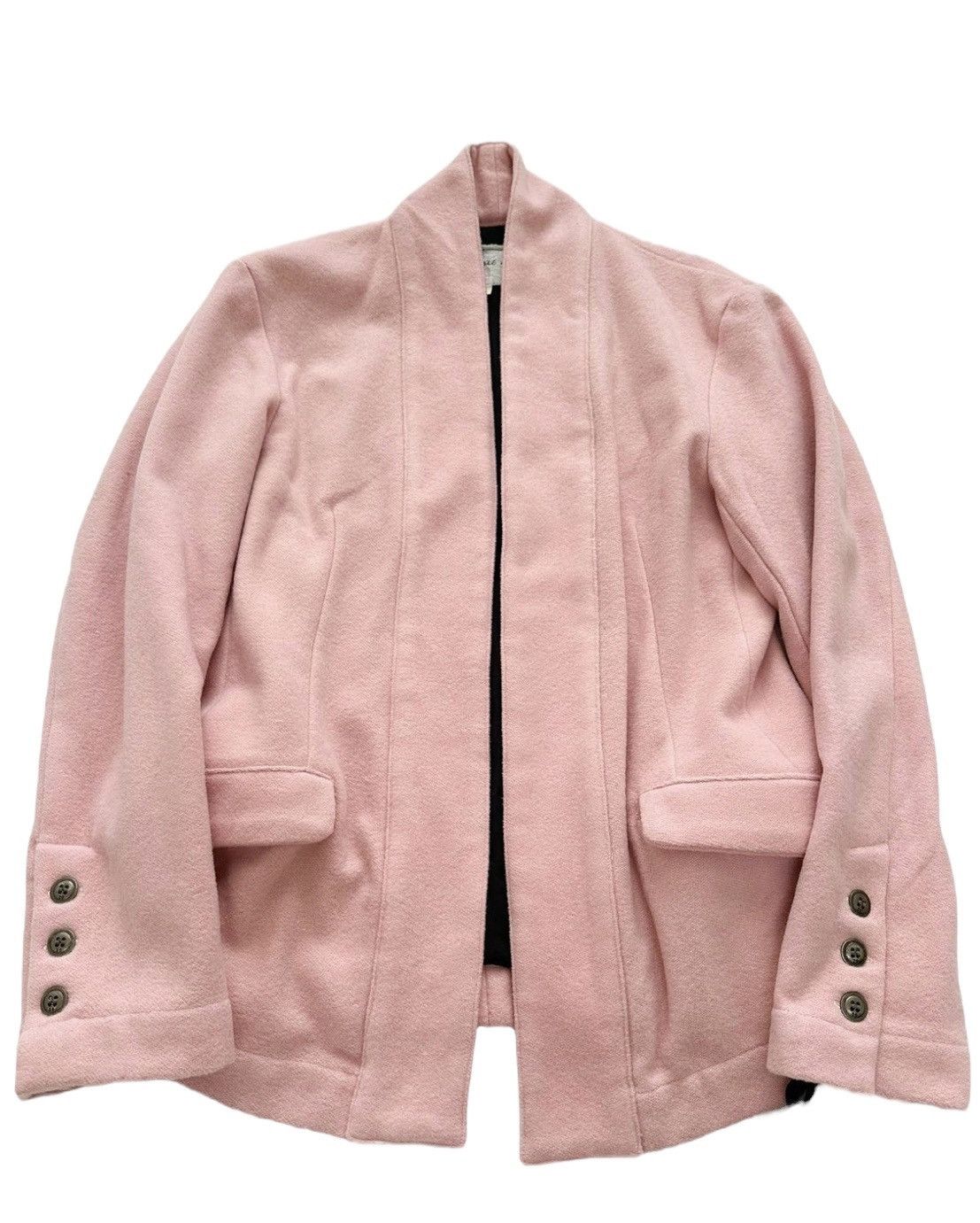 Greg Lauren Sz0 Pink Wool GL 1 Kimono Throwover Jacket Size US XS / EU 42 / 0 - 1 Thumbnail