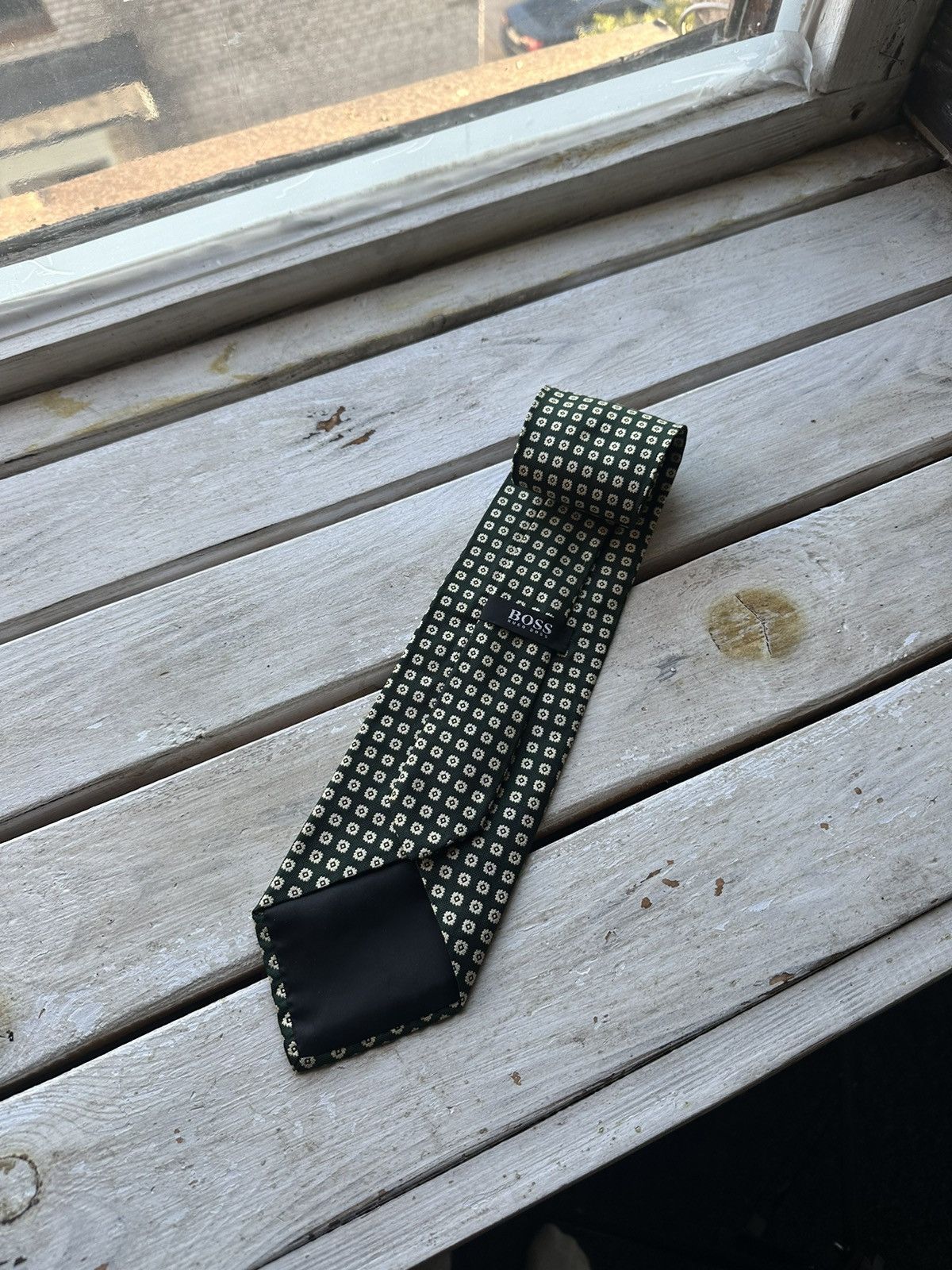Designer × Hugo Boss 🚨RARE Hugo Boss Tie old money style Blue luxury monogram Size ONE SIZE - 1 Thumbnail