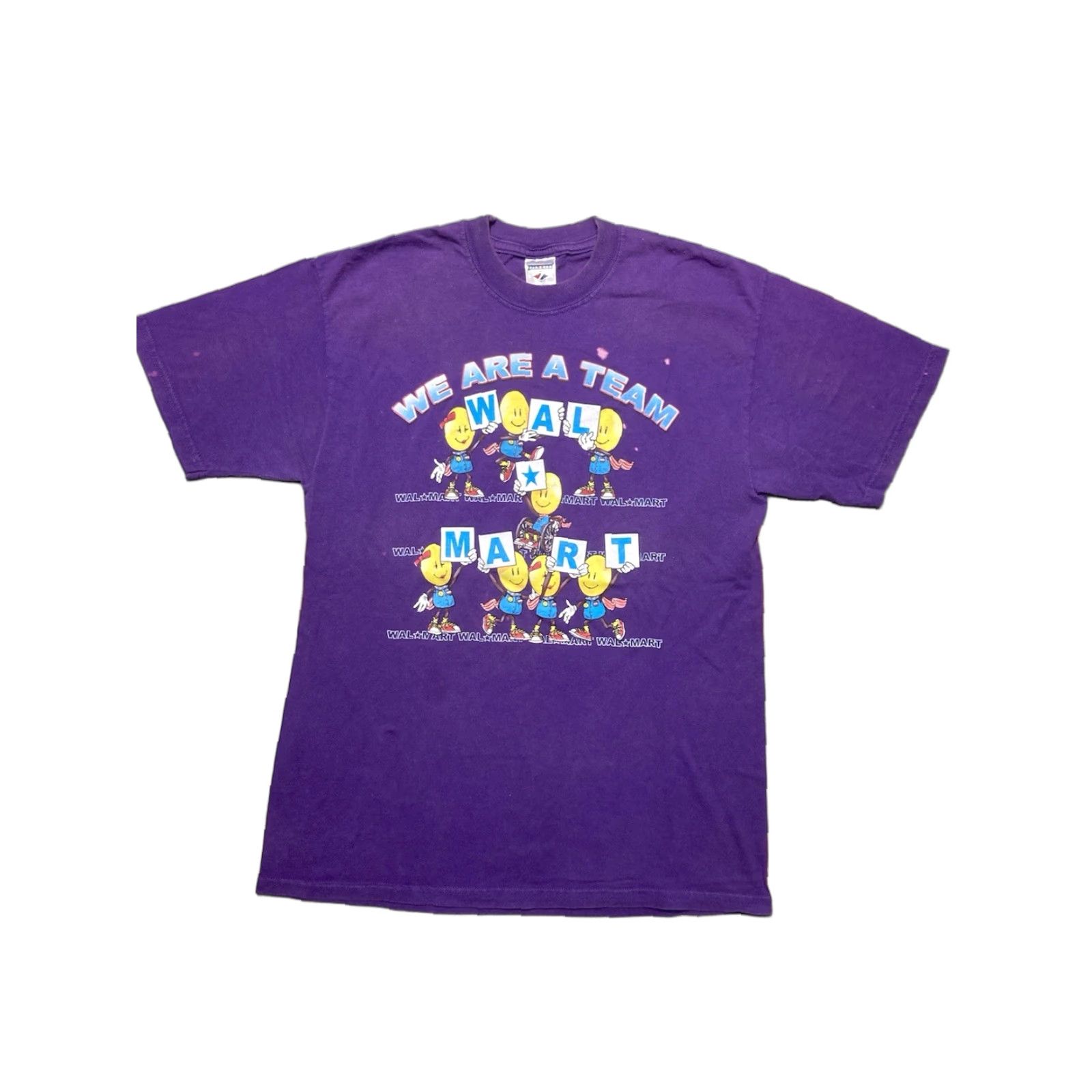 Jerzees VINTAGE Jerzees T-Shirt Walmart we are a team smiley face Warren Michigan Large Purple Men Shirt Mens L Size US L / EU 52-54 / 3 - 1 Thumbnail