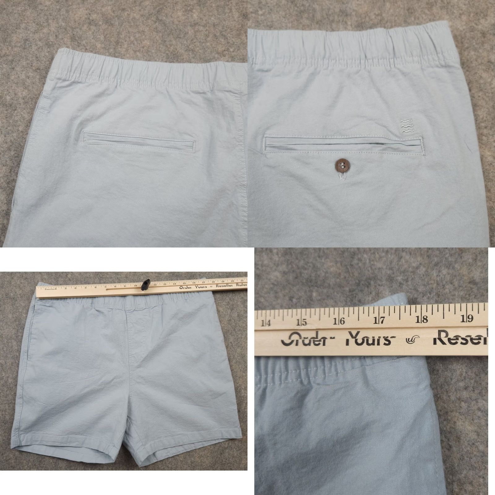 Vintage Free Fly Shorts Mens XL Blue Canvas Pockets Drawstring Elastic Waist Cotton Spandex Bamboo Beach Outdoor 90s (If applicable) No—Oops Size US 36 / EU 52 - 8 Thumbnail