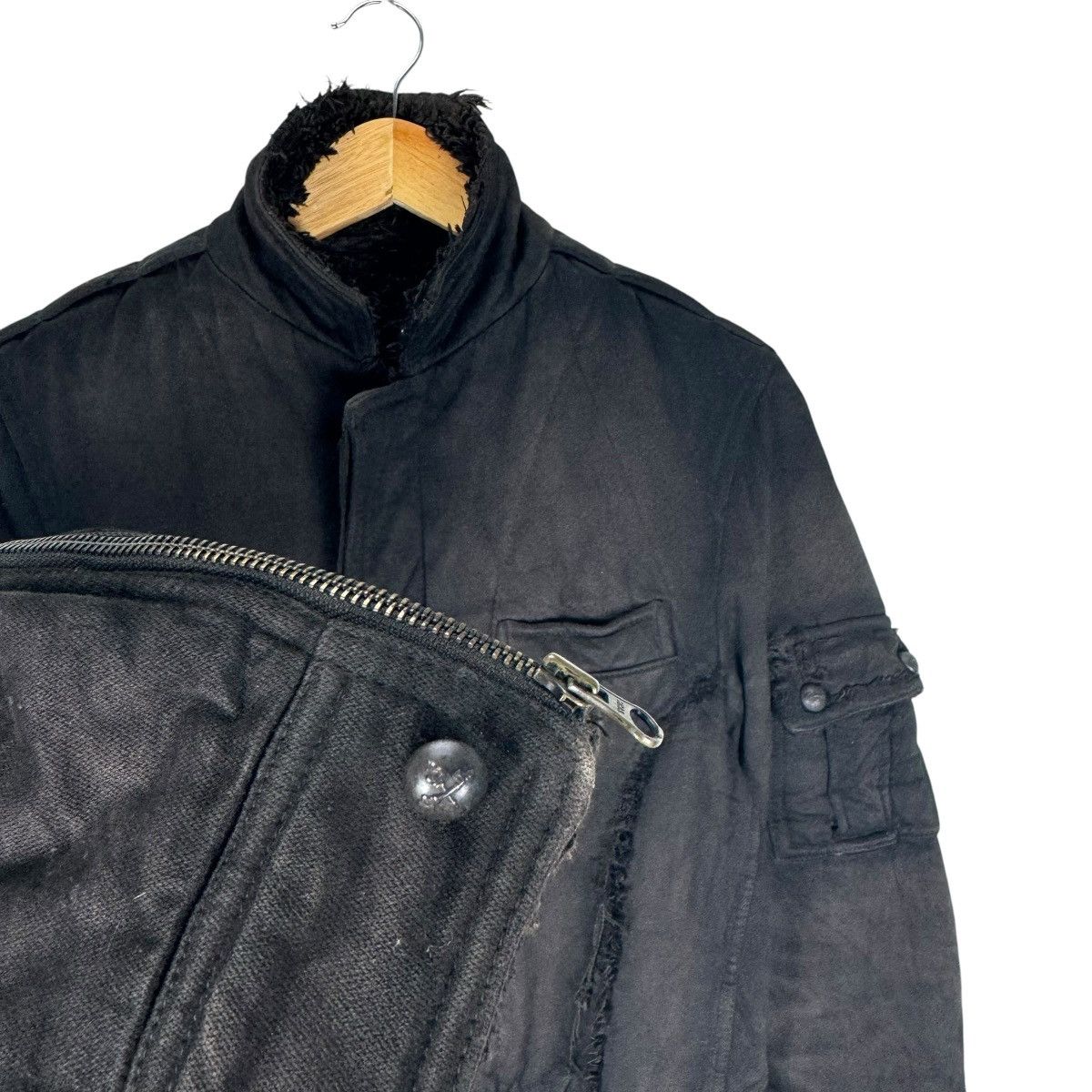 If Six Was Nine × Japanese Brand × Le Grande Bleu (L.G.B.) ☀️HAIB DECONSTRUCT SHERPA FADED BLACK JACKET Size US S / EU 44-46 / 1 - 6 Thumbnail