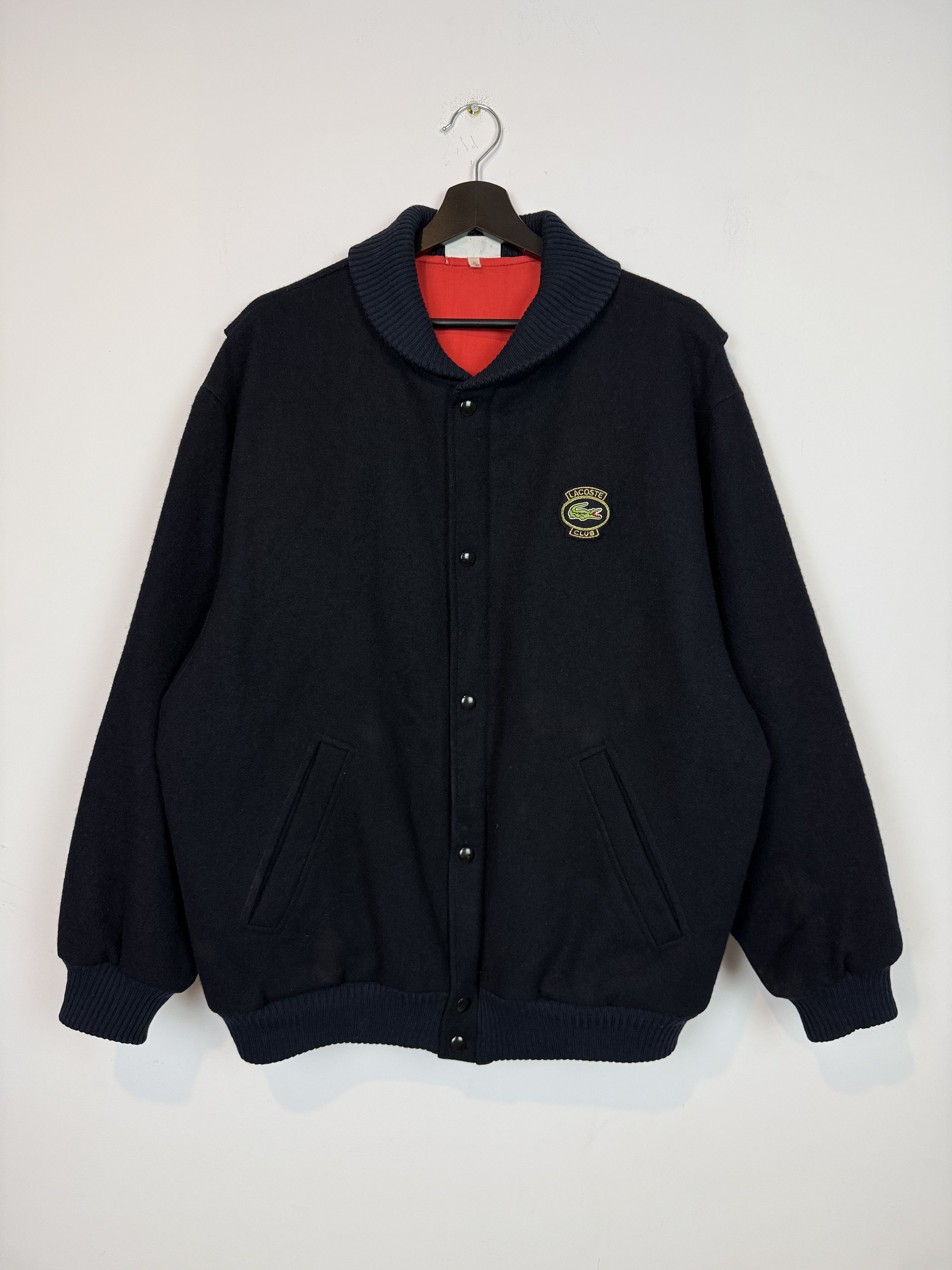 Lacoste RARE Vintage 80s Lacoste Wool Bomber Jacket Size L Size US L / EU 52-54 / 3 - 2 Thumbnail