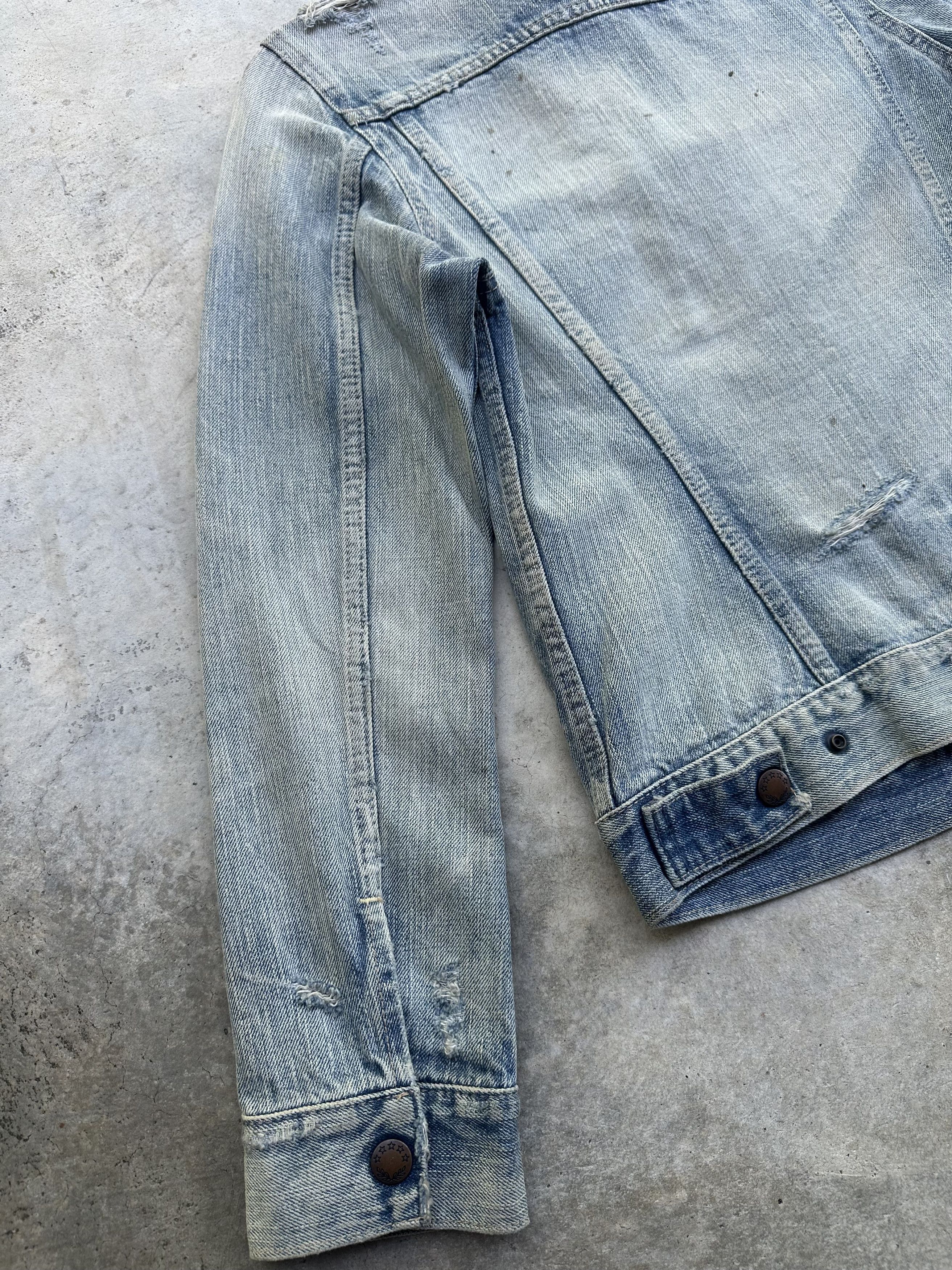 If Six Was Nine Vintage RNA Distressed Denim Snap Button Patina Jacket Jeans Size US M / EU 48-50 / 2 - 9 Thumbnail