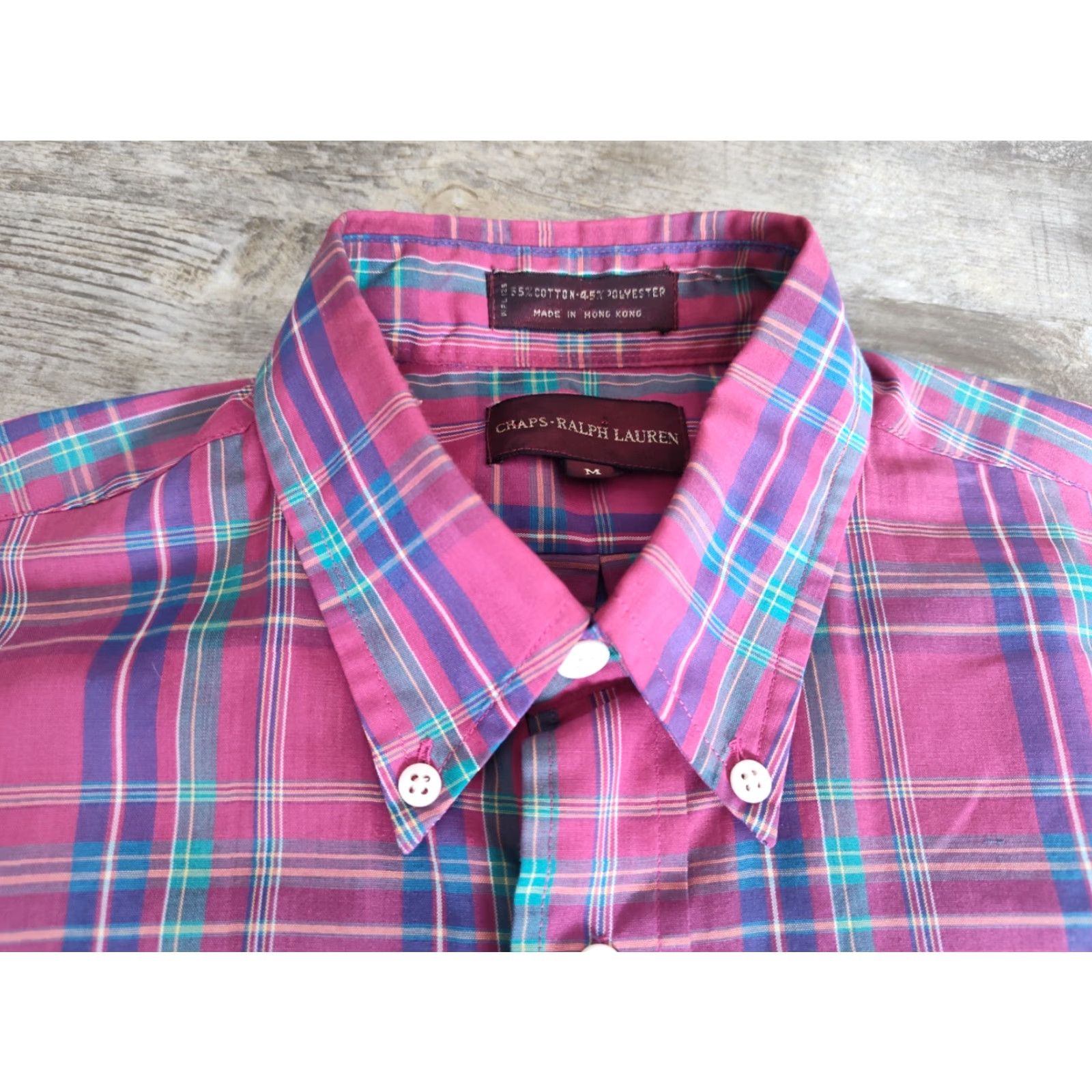 Chaps Vintage CHAPS Ralph Lauren plain Button Down Long Sleeve Shirt Men's Size M Size US M / EU 48-50 / 2 - 5 Thumbnail