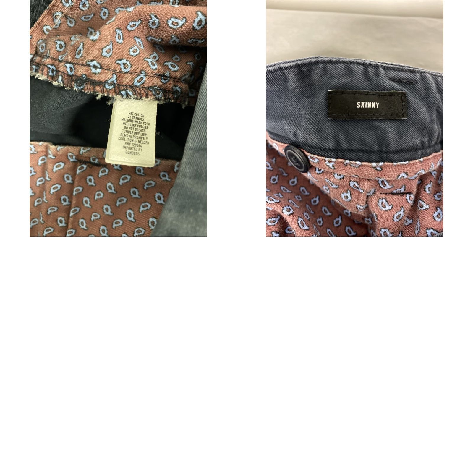 Bonobos BONOBOS Chino Pants Mens 30x28 Dark Gray Slim Tapered Flat Front Zip Pockets Regular Rise 30in Inseam 28in Gray 160-8 Size US 30 / EU 46 - 8 Thumbnail