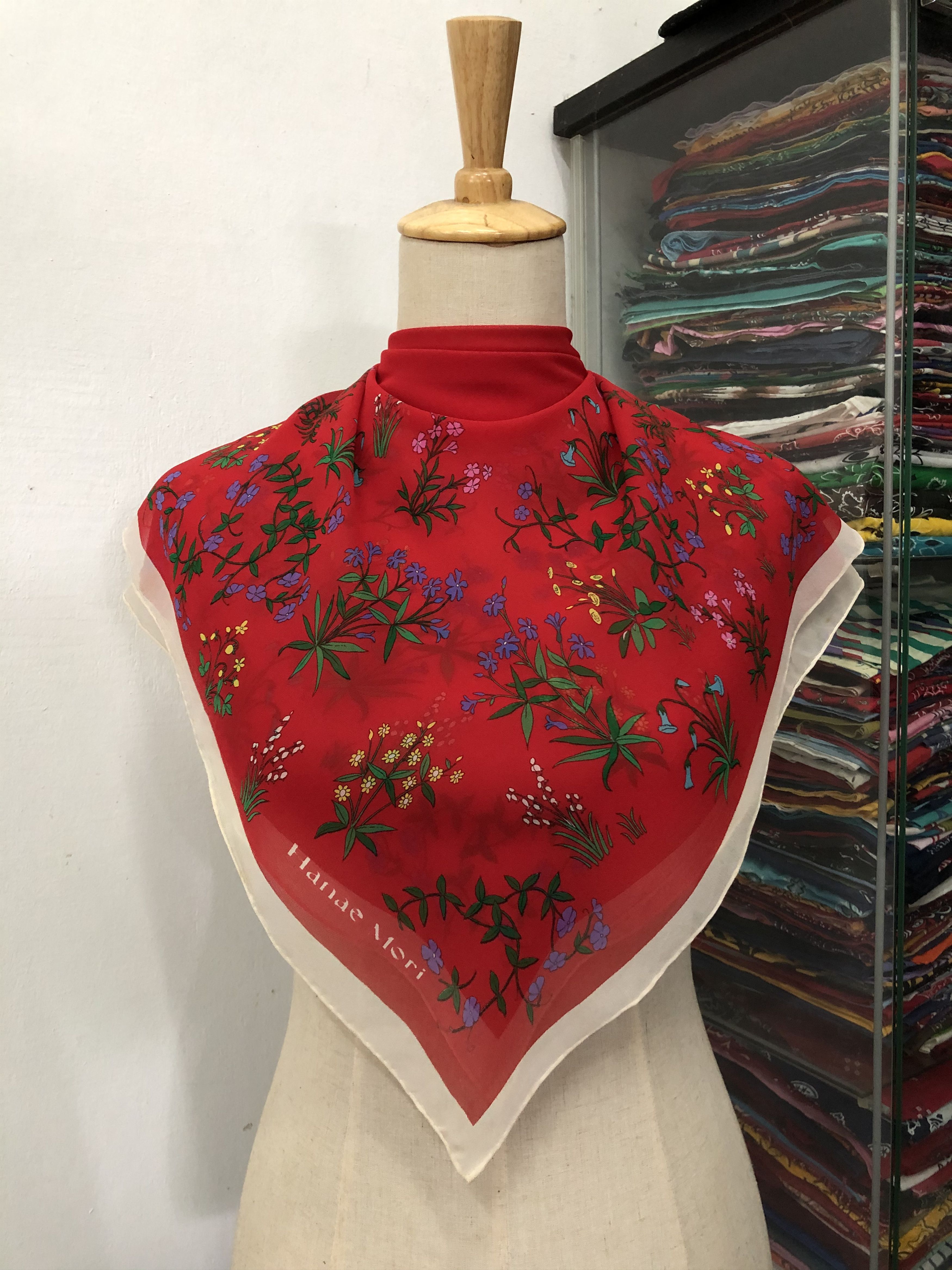 Hanae Mori Vintage Hanae Mori Silk Scarf Size ONE SIZE - 1 Thumbnail