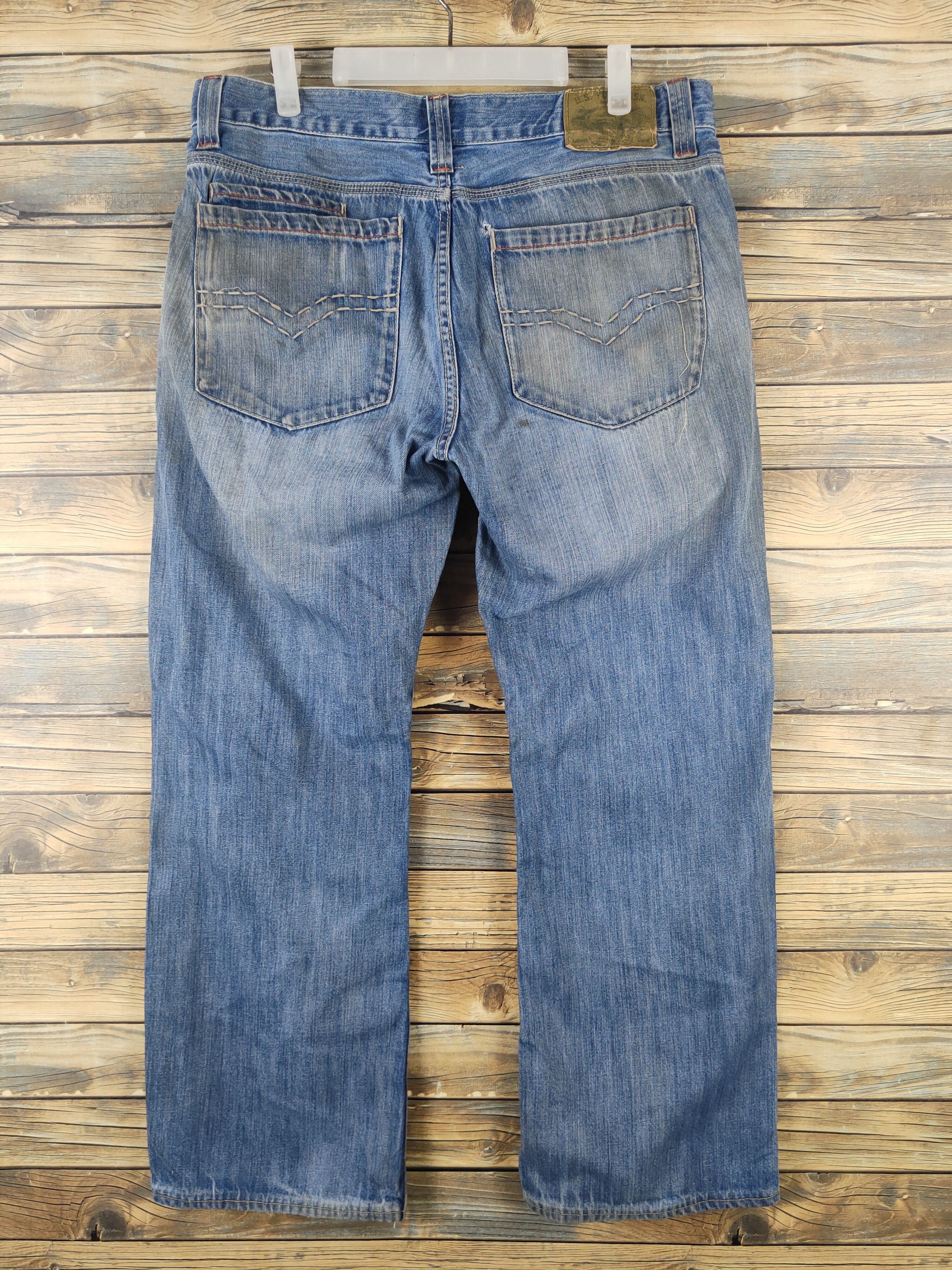 U.S. Polo Assn. DL U.S Polo Assn. Blue Distressed Ripped Jeans #1372 Size US 36 / EU 52 - 9 Thumbnail