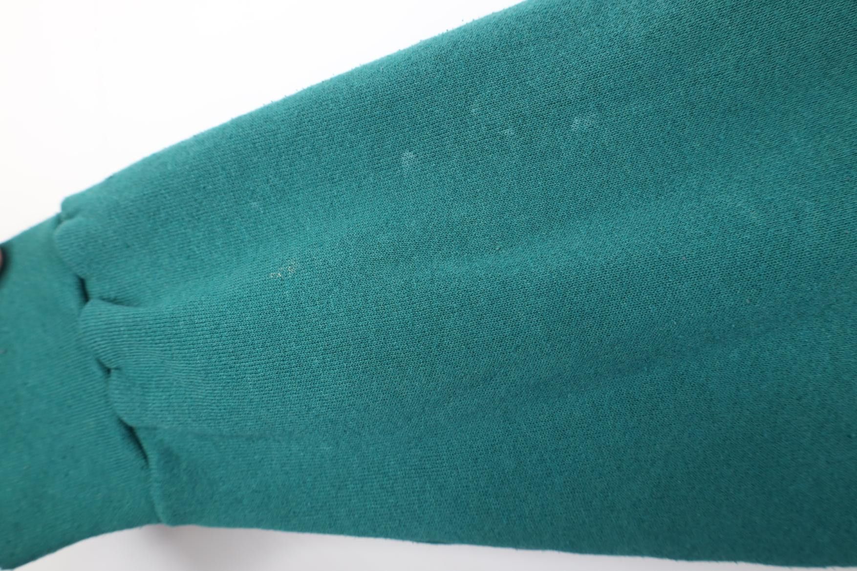 Vintage Vintage 90s Streetwear Blank Crewneck Sweatshirt Teal Green Size US XXL / EU 58 / 5 - 8 Thumbnail