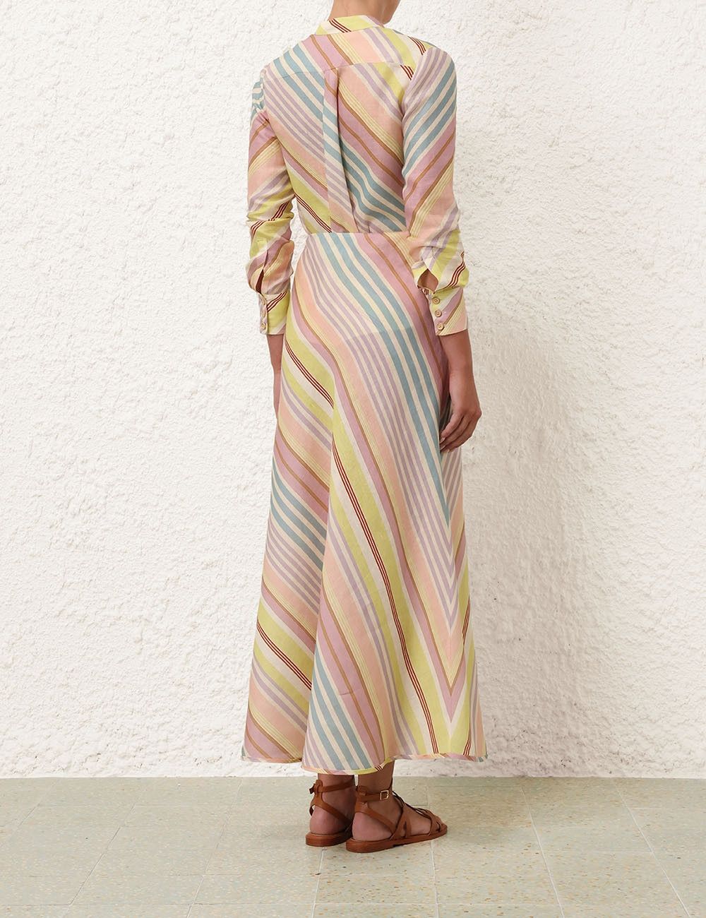 Zimmermann oc11z0525 Halliday Slim Shirt in Multicolor Size L / US 10 / IT 46 - 4 Thumbnail