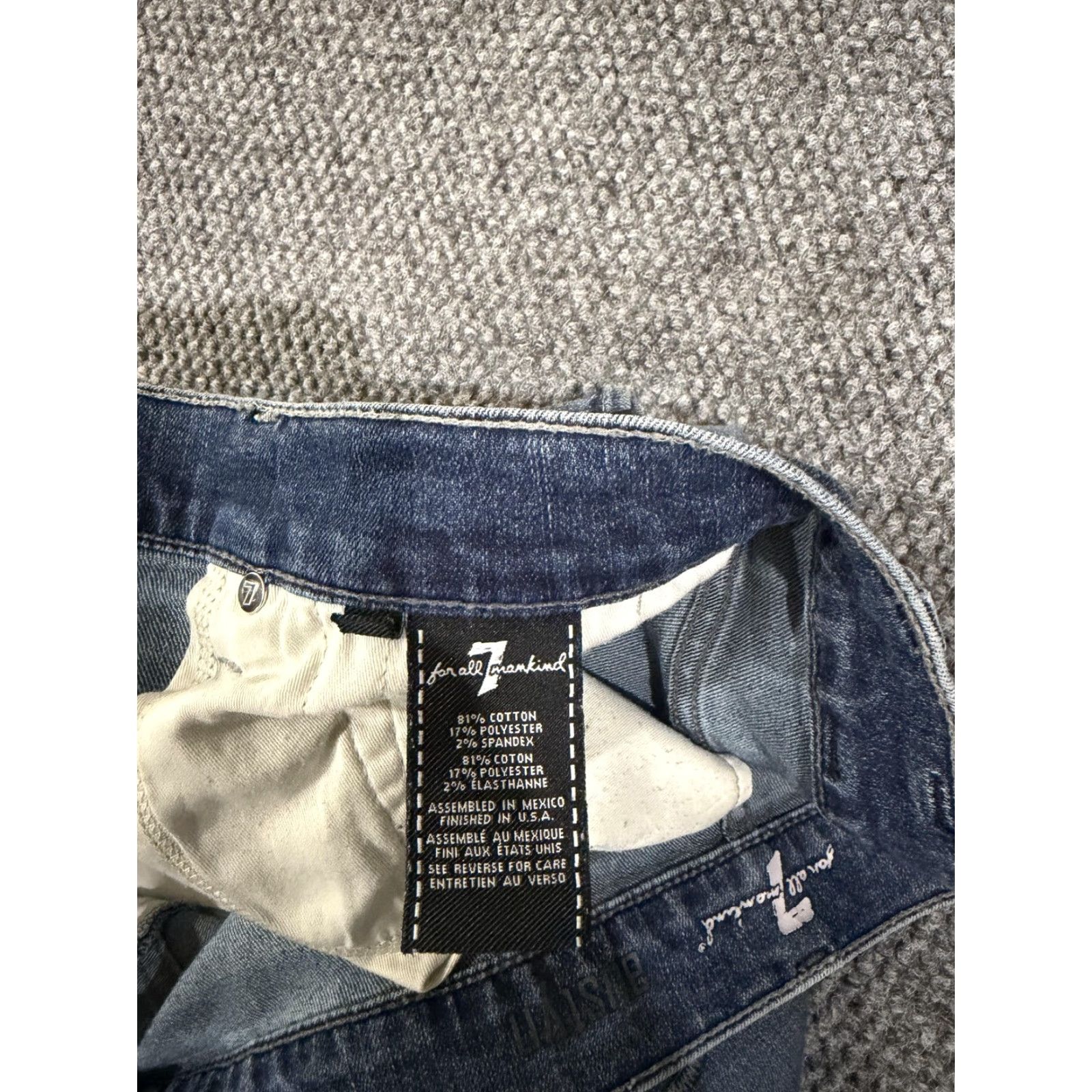 7 For All Mankind 7 For All Mankind Austyn Jeans Mens 36x27 Blue Relaxed Straight Denim Stretch Size US 36 / EU 52 - 6 Thumbnail