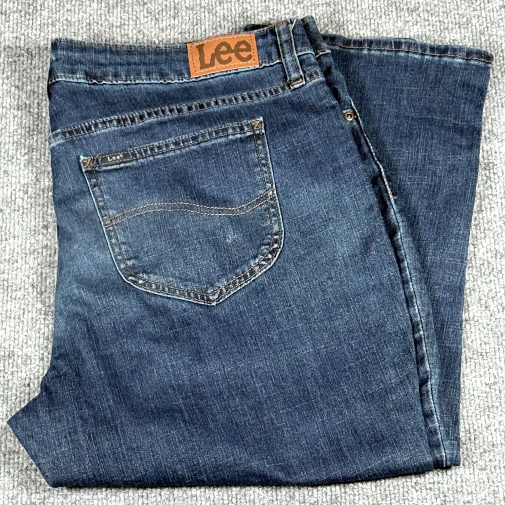 Lee VINTAGE Lee 18M Capri Jeans Damen? 18M Mid Rise Stormy Lines Denim Capris Jeans Womens Str... Size 40" / US 18 - 2 Thumbnail