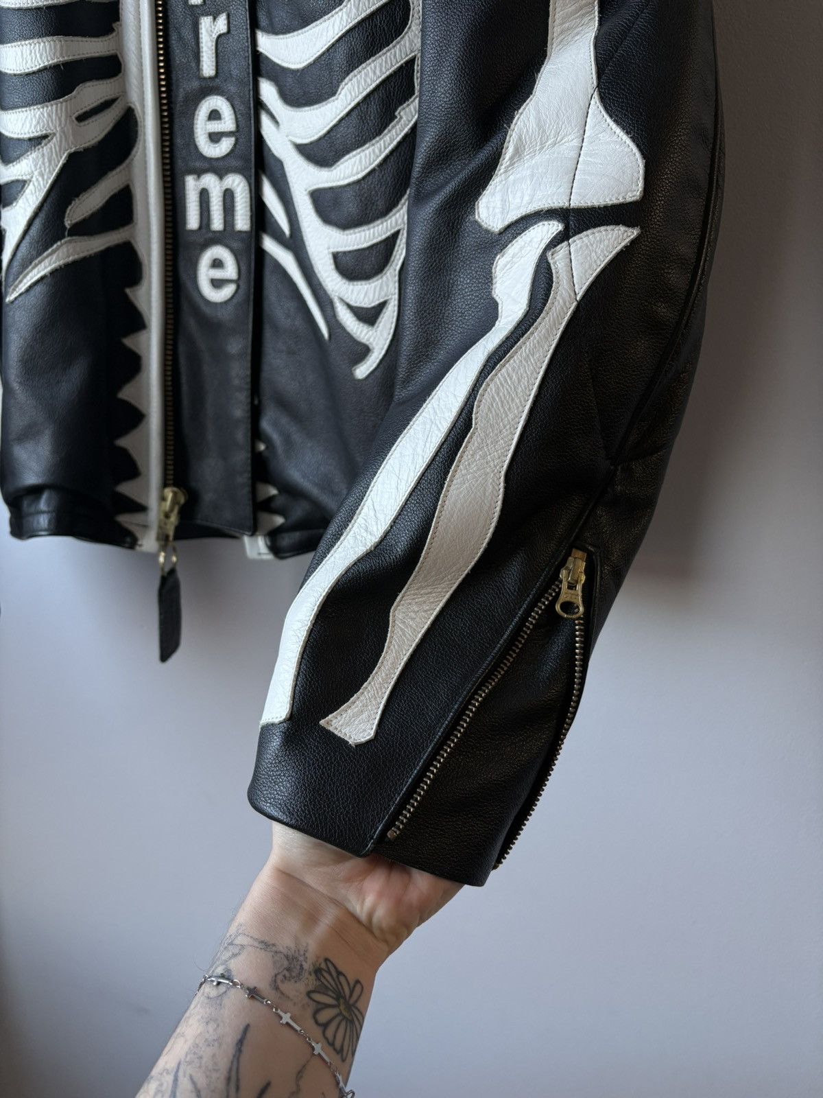 Supreme × Vanson Leathers Supreme X Vanson leathers SS17 "bones" leather jacket Size US L / EU 52-54 / 3 - 8 Thumbnail