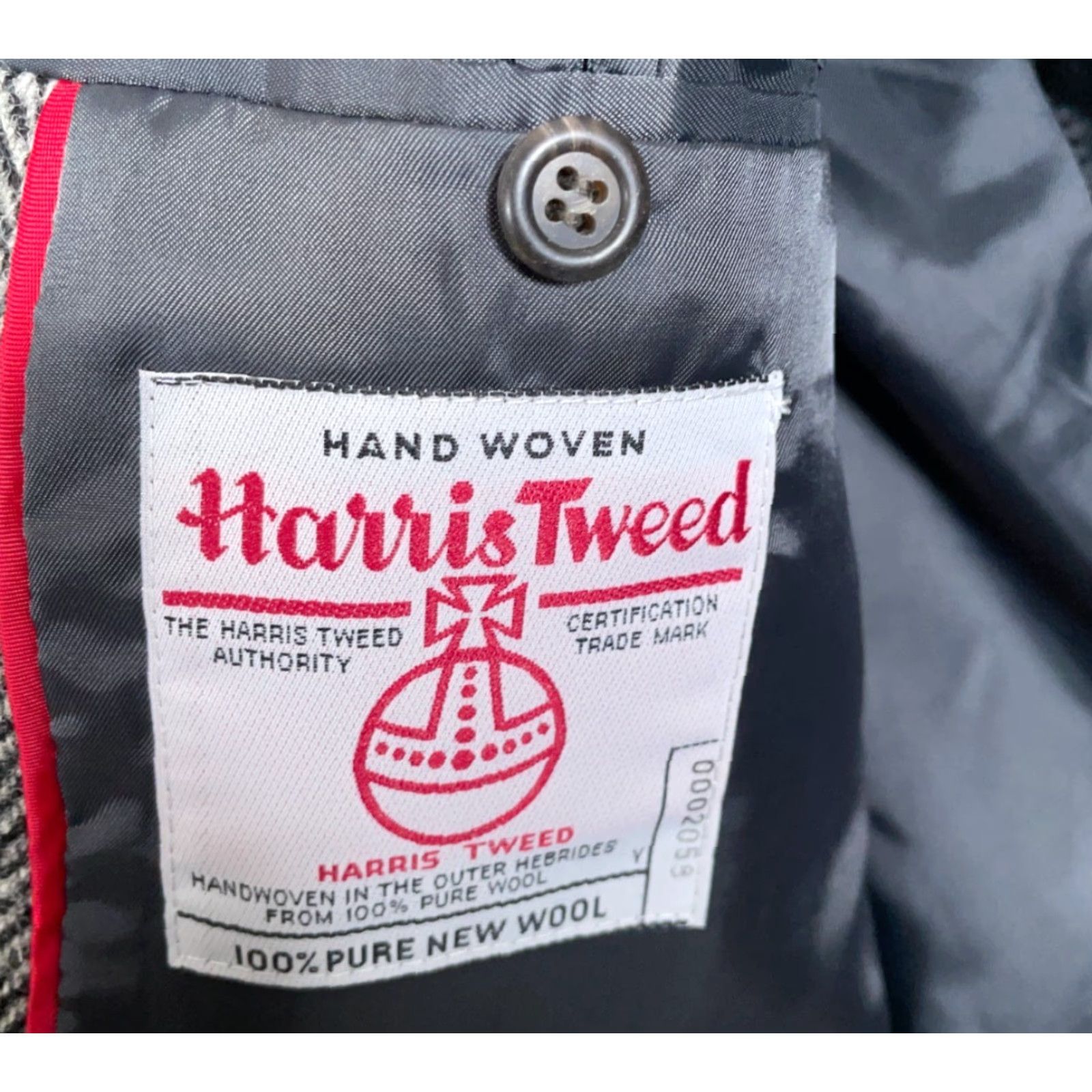 J.Crew J.Crew Harris Tweed Sport Coat Men's Large Gray Herringbone 3 Button Jacket Size US L / EU 52-54 / 3 - 3 Thumbnail