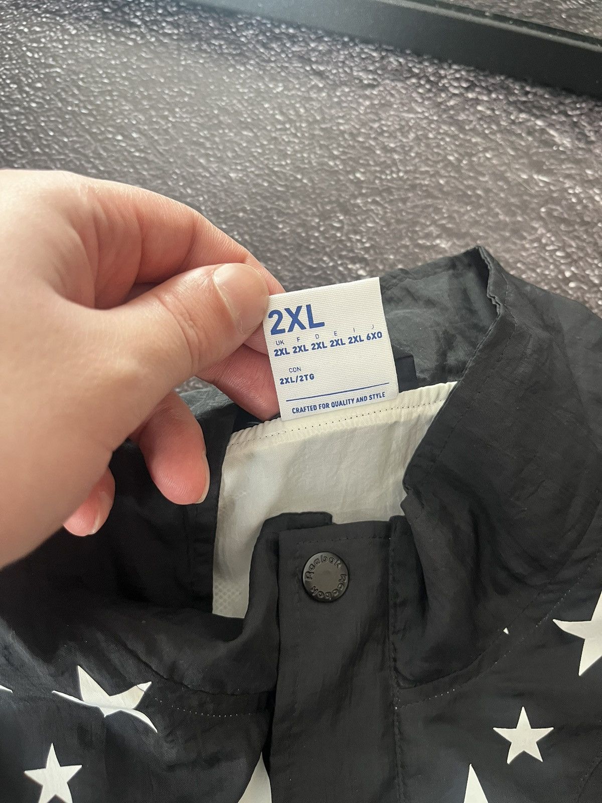 Reebok Man Light Jacket Reebok Vintage Star/Stripe Logo Y2k Black Size US XXL / EU 58 / 5 - 8 Thumbnail