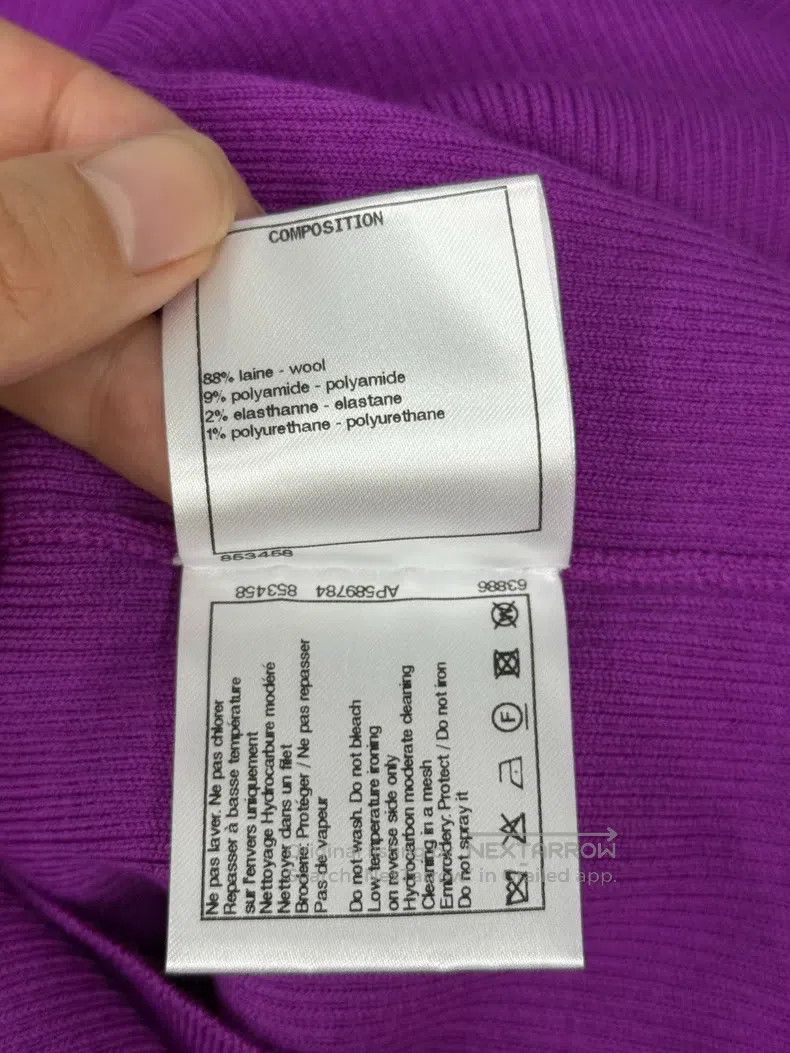 Chanel Chanel Purple wool knitted long sleeves Size XS / US 0-2 / IT 36-38 - 6 Thumbnail