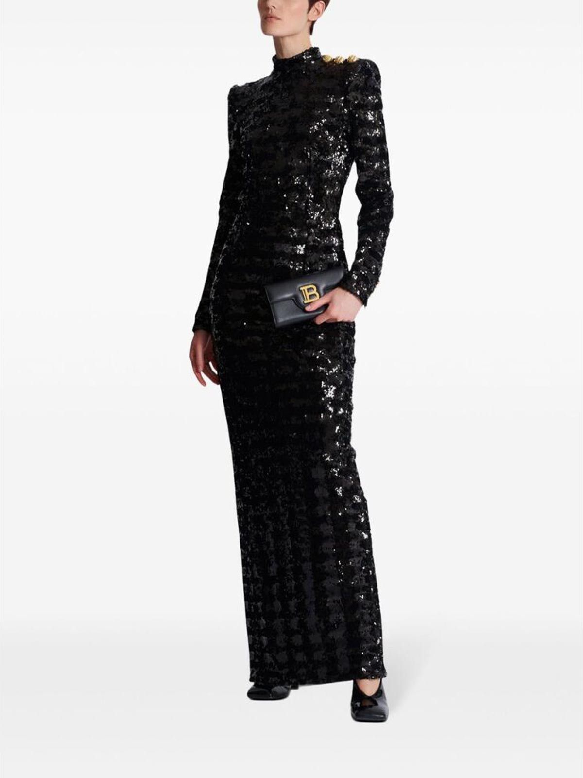 o1s1wg111025 Sequin Maxi Dress in Black