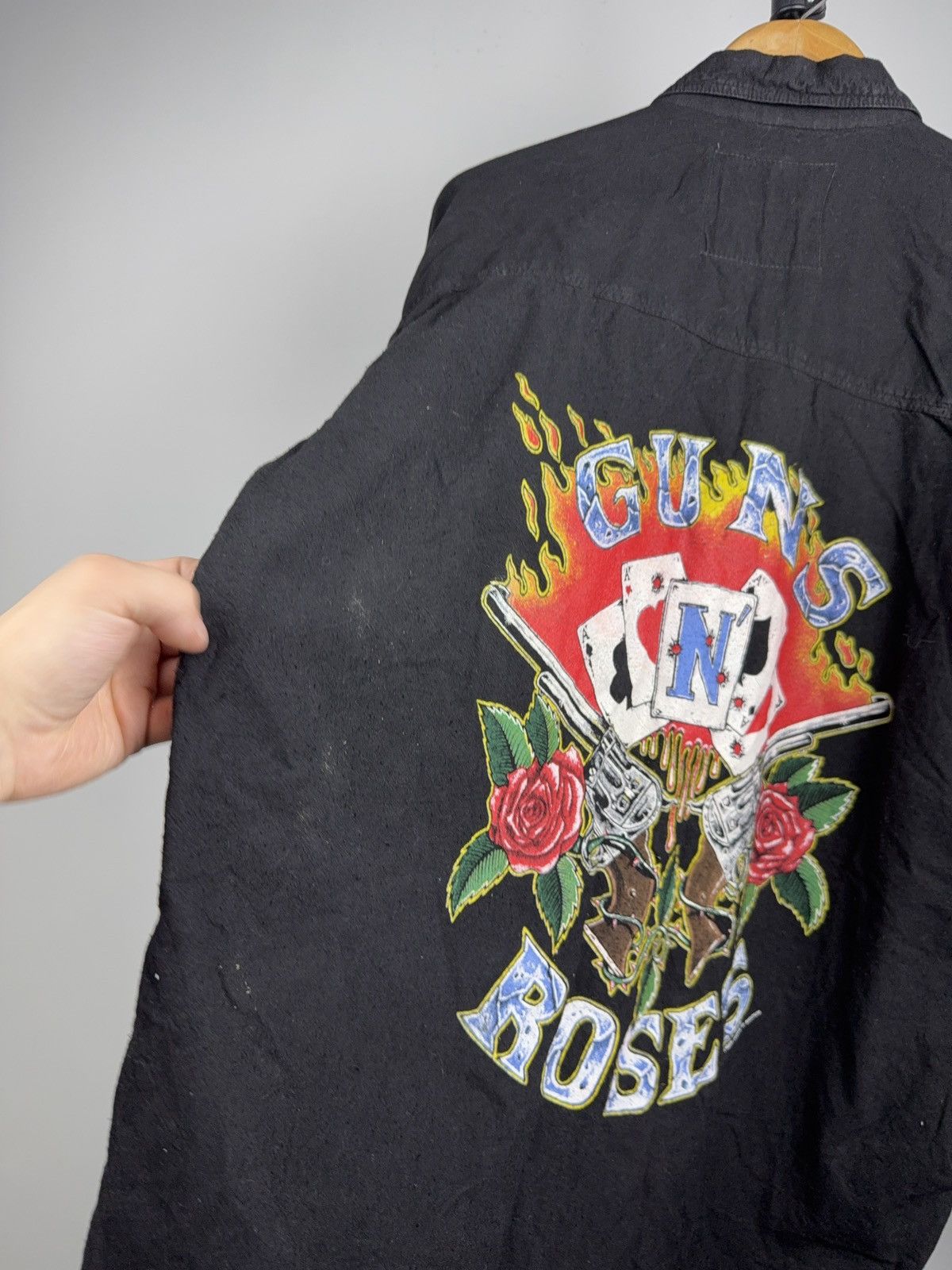 Guns N' Roses 1991 Guns N Roses Big Logo Shirt Rock Band Overshirt Black Size US XL / EU 56 / 4 - 14 Thumbnail