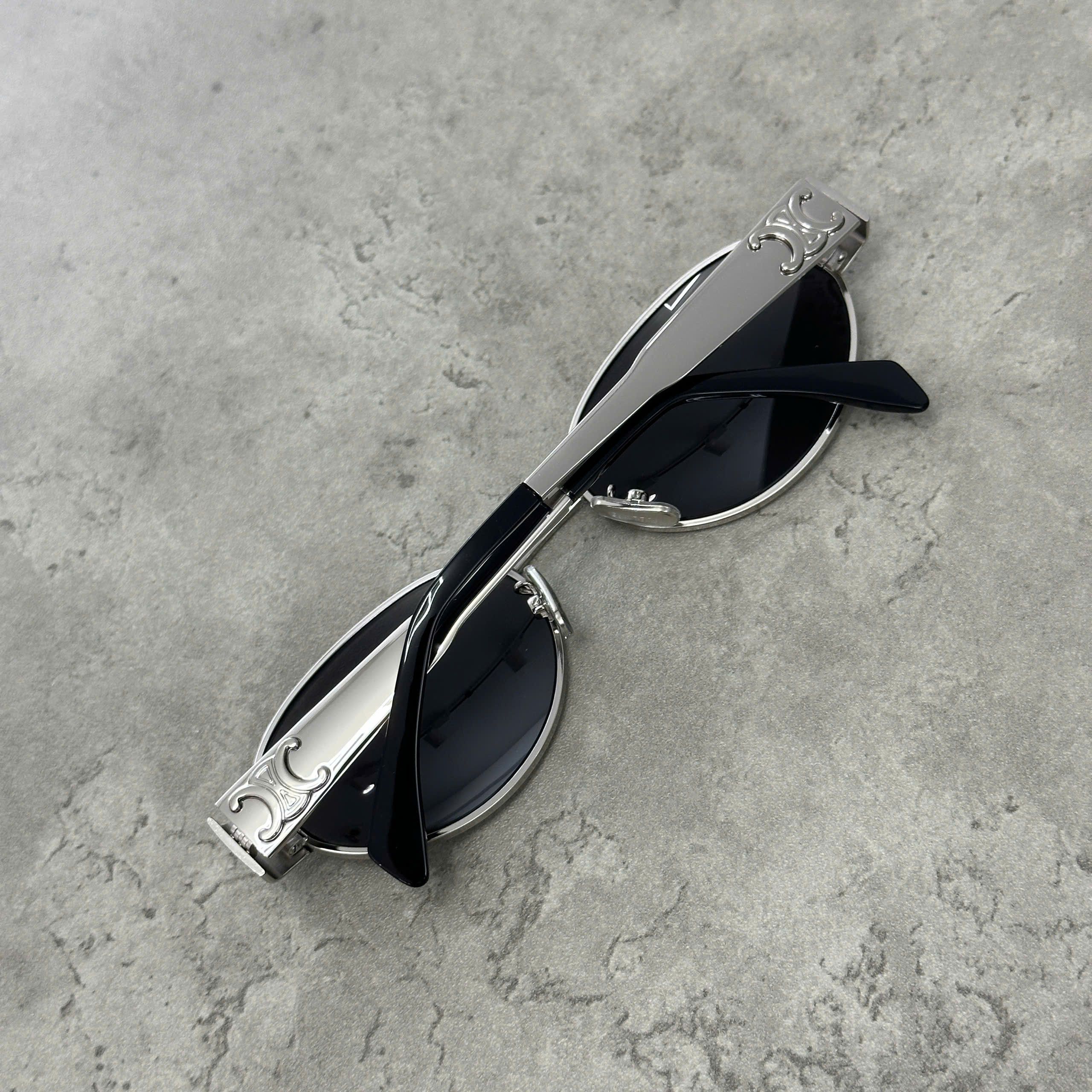 Celine CELINE Triomphe Metal 01 Sunglasses In Metal SILVER Size ONE SIZE - 4 Thumbnail