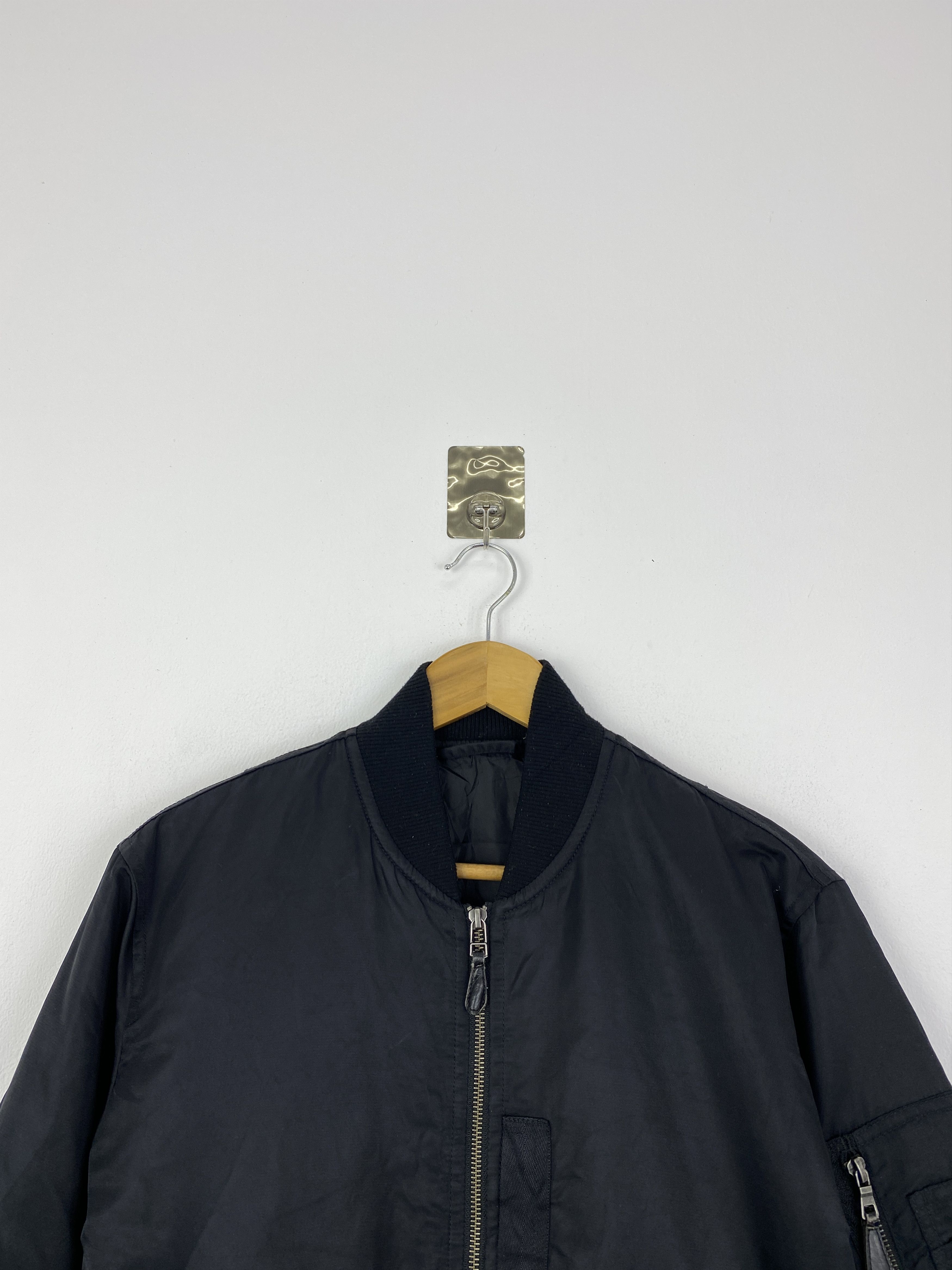 GU Vintage GU Full Zipper Black Bomber Jacket JA0181 Size US S / EU 44-46 / 1 - 3 Thumbnail