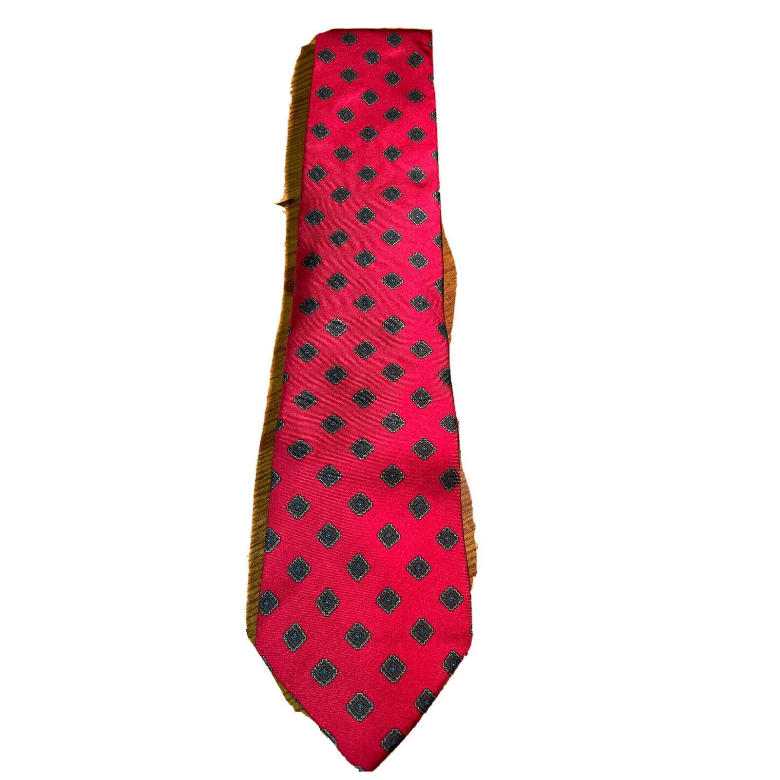 Woodward WOODWARD Vintage Men’s Red Neck tie 100% Silk Size ONE SIZE - 1 Thumbnail