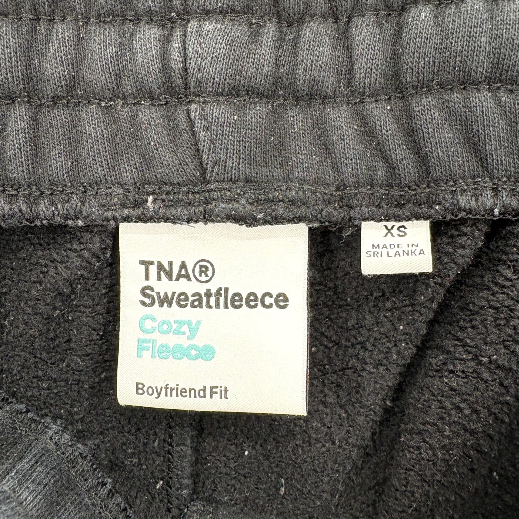TNA Tna Sweatfleece Pants Womens XS Black Cozy Fleece Boyfriend Jogger Sweatpants Size 26" / US 2 / IT 38 - 4 Thumbnail