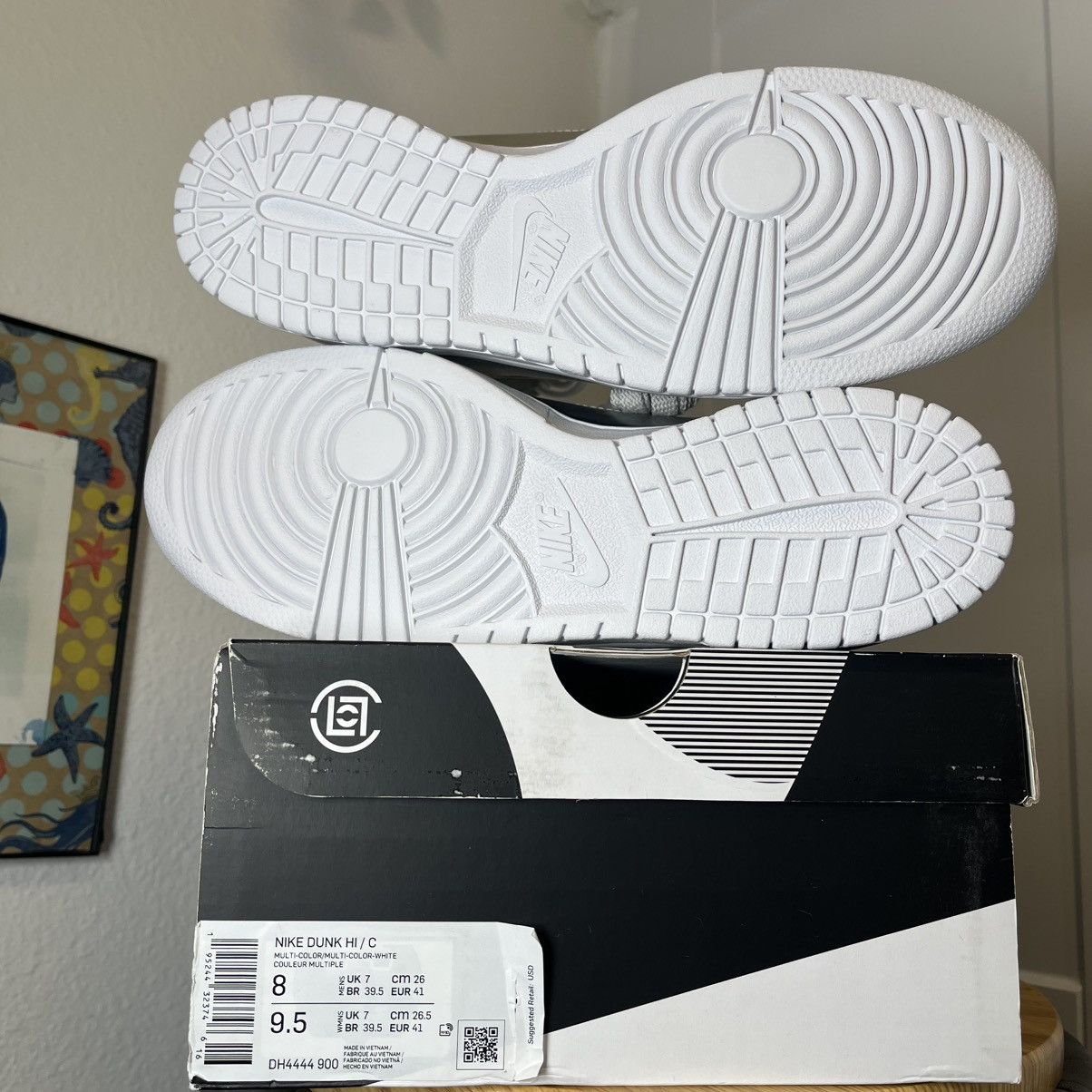 CLOT × Nike •DS• CLOT X NIKE DUNK HIGH “FLUX” • 8M / 9.5W with 1 Card!! Size US 8 / EU 41 - 9 Thumbnail