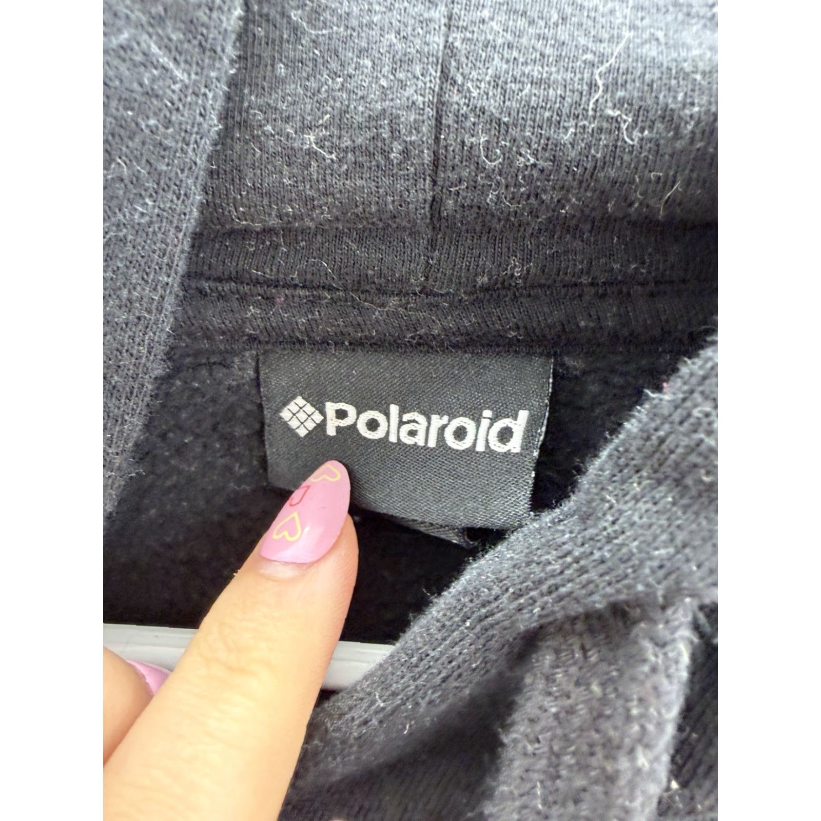 Polaroid Polaroid Sweatshirt Womens Size M Black Cropped Logo Hooded Crew Neck Casual Activewear Pullover All Seasons Size M / US 6-8 / IT 42-44 - 4 Thumbnail