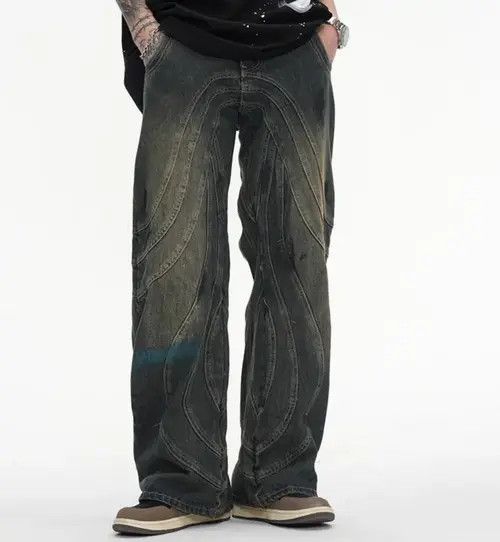 Jean Kobayashi x zai Y2K Dirty Grunge Hip Hop Baggy Jeans Size US 30 / EU 46 - 7 Thumbnail