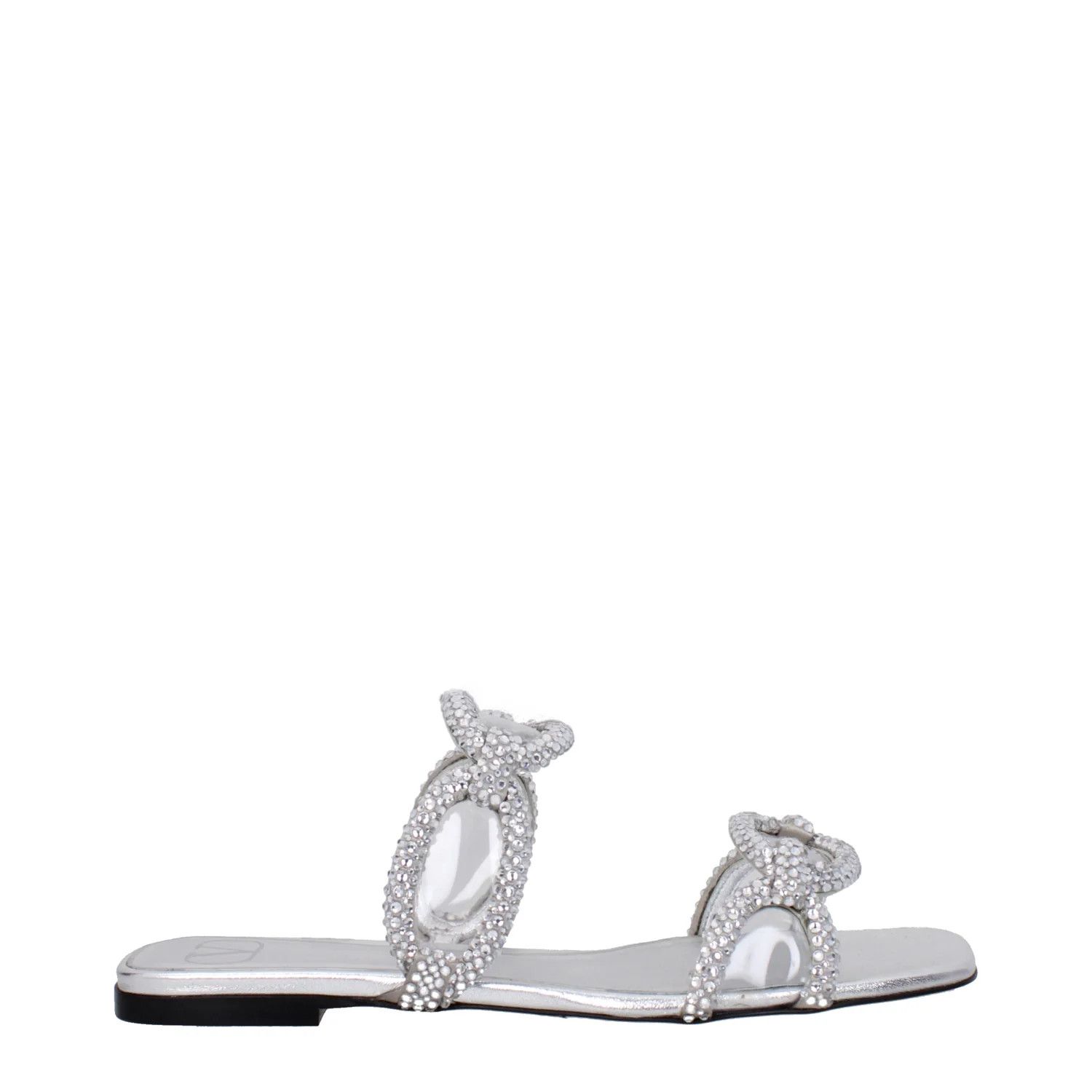 Valentino ob1o1e1224 Suede Slippers in Silver Size US 7.5 / IT 37.5 - 1 Thumbnail