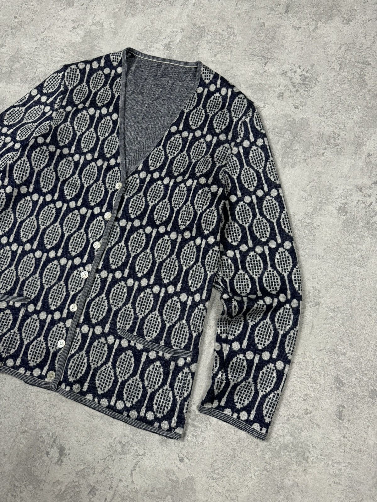 Hermes RARE Vintage Hermes Monogram Cradigan Button Up Size M / US 6-8 / IT 42-44 - 3 Thumbnail