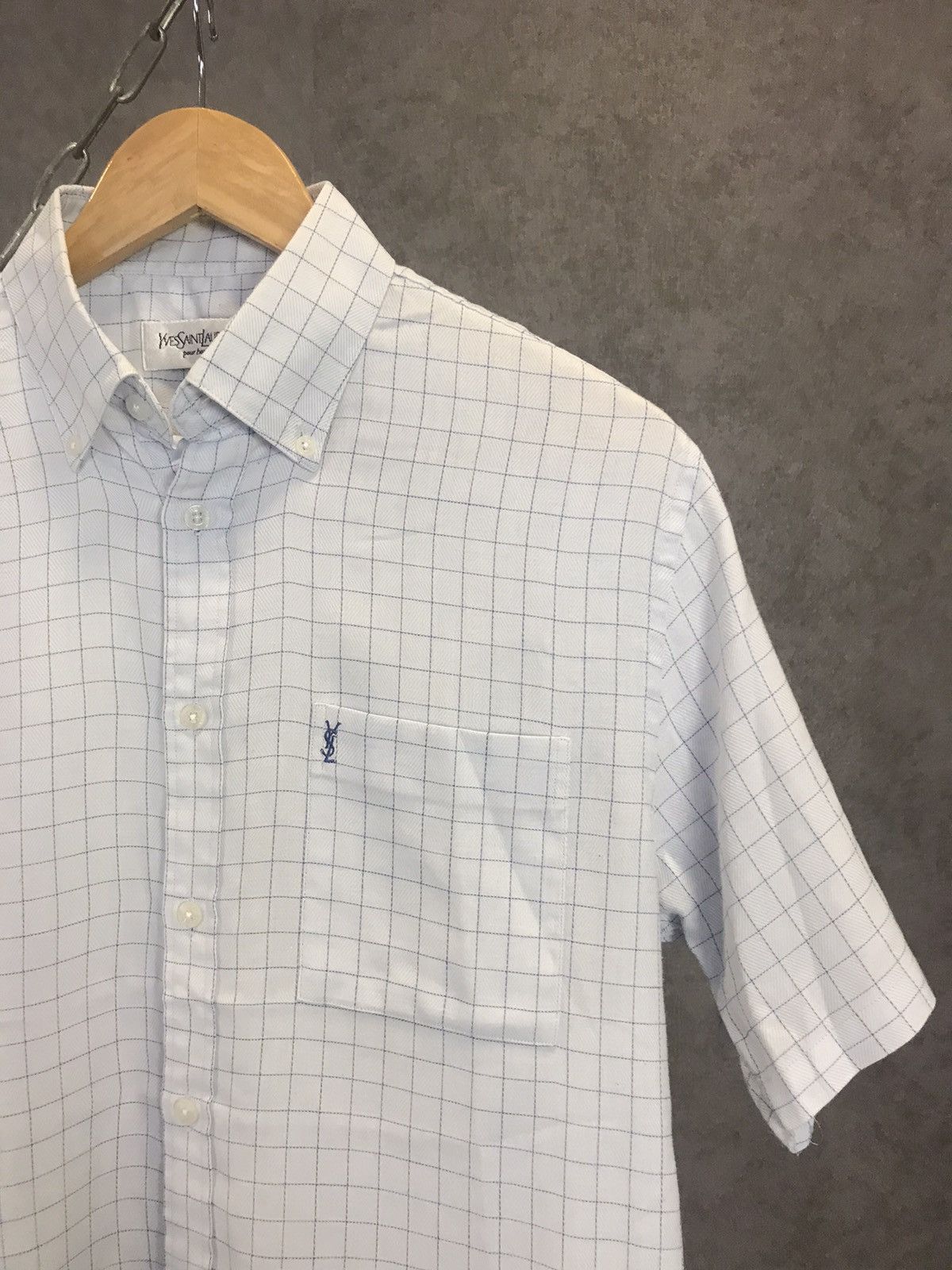 Yves Saint Laurent YSL Yves Saint Laurent vintage designer logo shirt Size US M / EU 48-50 / 2 - 2 Thumbnail