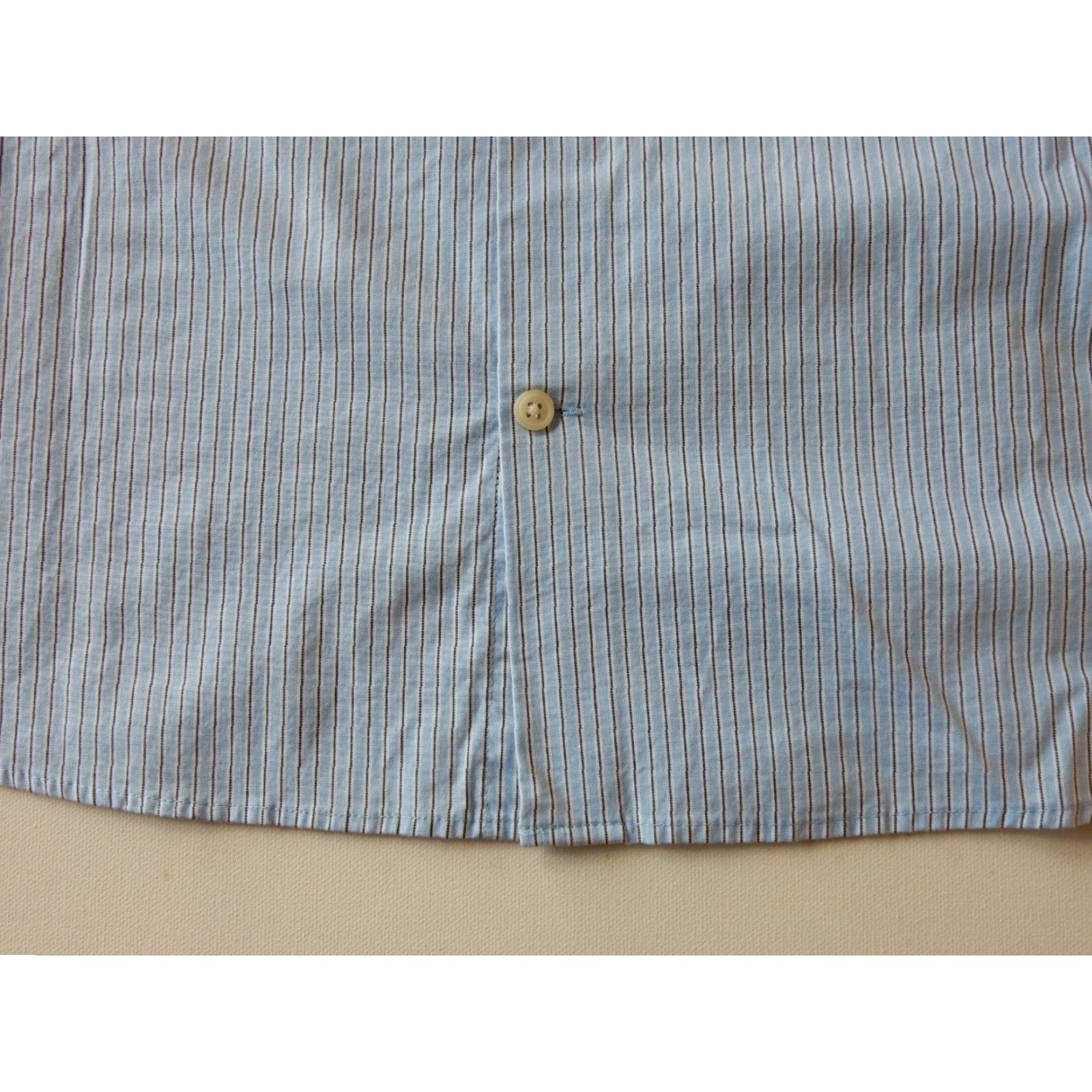 Express VINTAGE Express Men's Long Sleeve Button-Up Shirt Size XXL Blue Striped Cotton Size US XXL / EU 58 / 5 - 3 Thumbnail