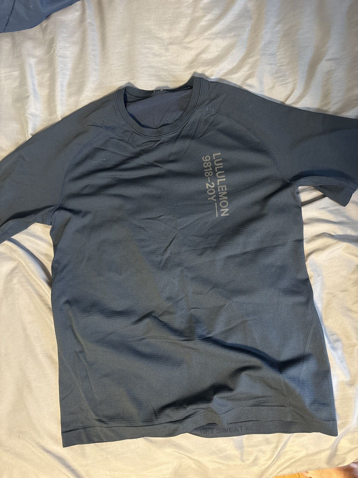 Lululemon Dark Blue Lululemon Athletic T-Shirt Size US M / EU 48-50 / 2 - 2 Thumbnail