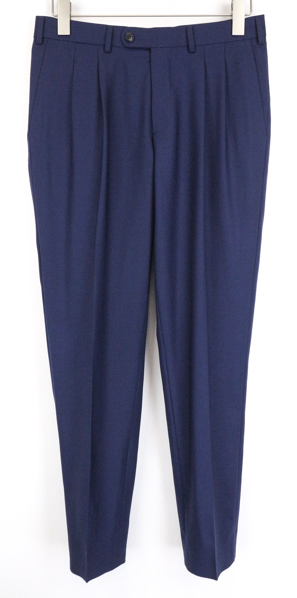 Suitsupply BRESCIA UK36S Blue Wool Pleated Trousers 75677 Size 36S - 1 Thumbnail