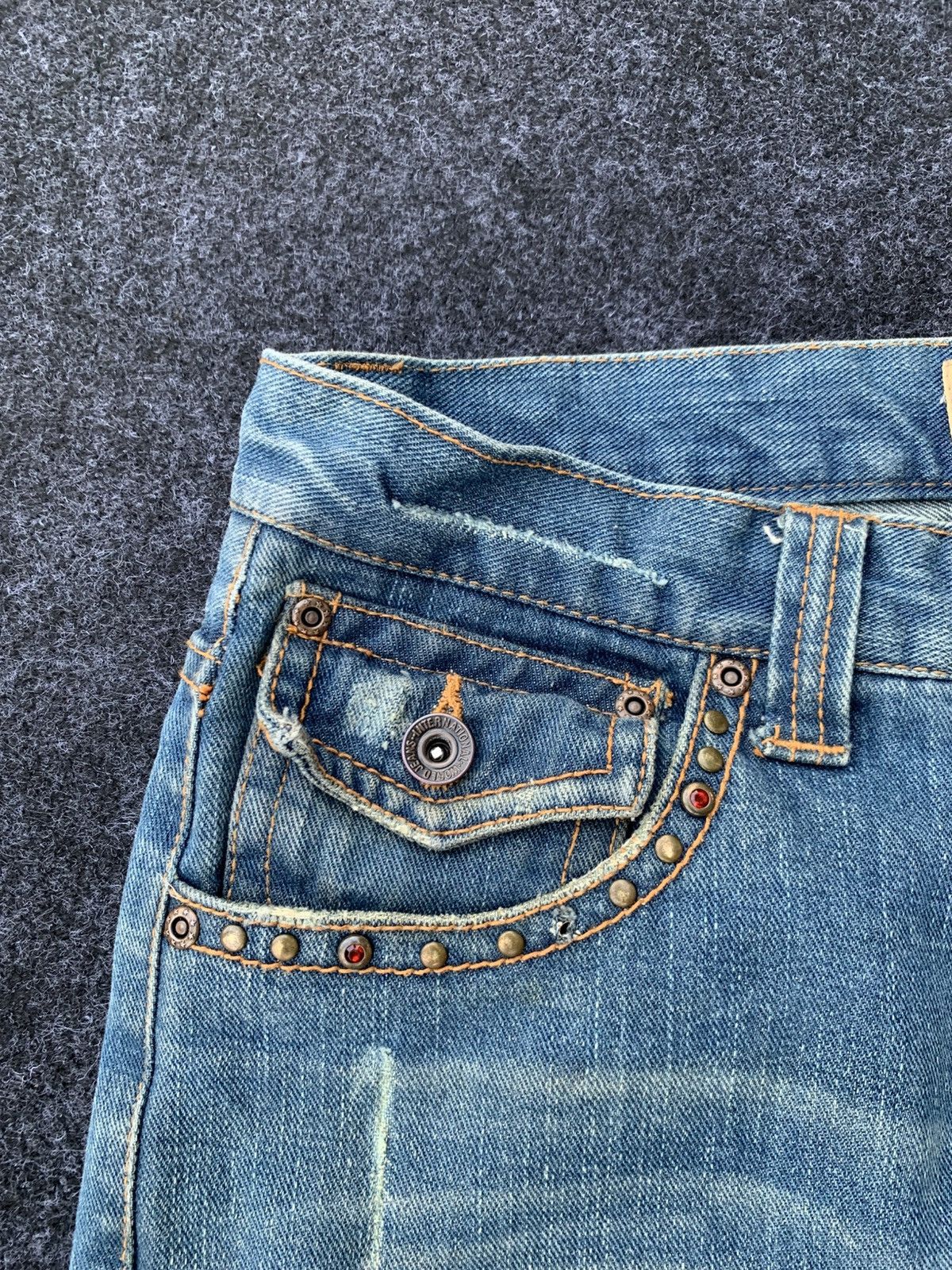 Japanese Brand Nylaus Flare Cut Denim – Rare Japan Brand 30x32 Size US 30 / EU 46 - 4 Thumbnail