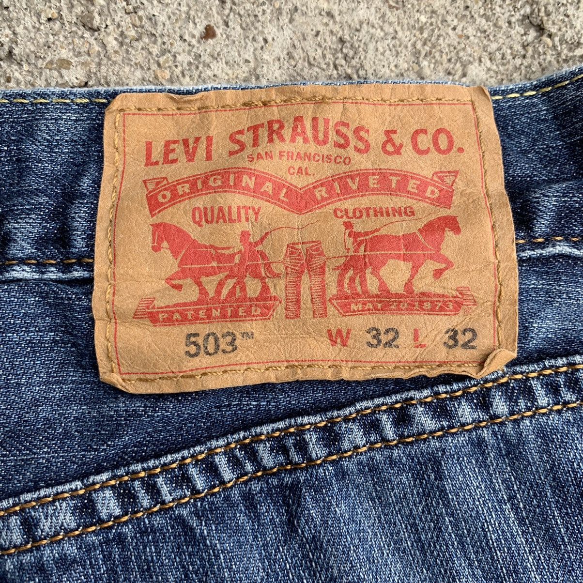 Levi's Levis 503 Straight Washed Distressed Y2K Denim Jeans W31 Size US 31 - 14 Thumbnail