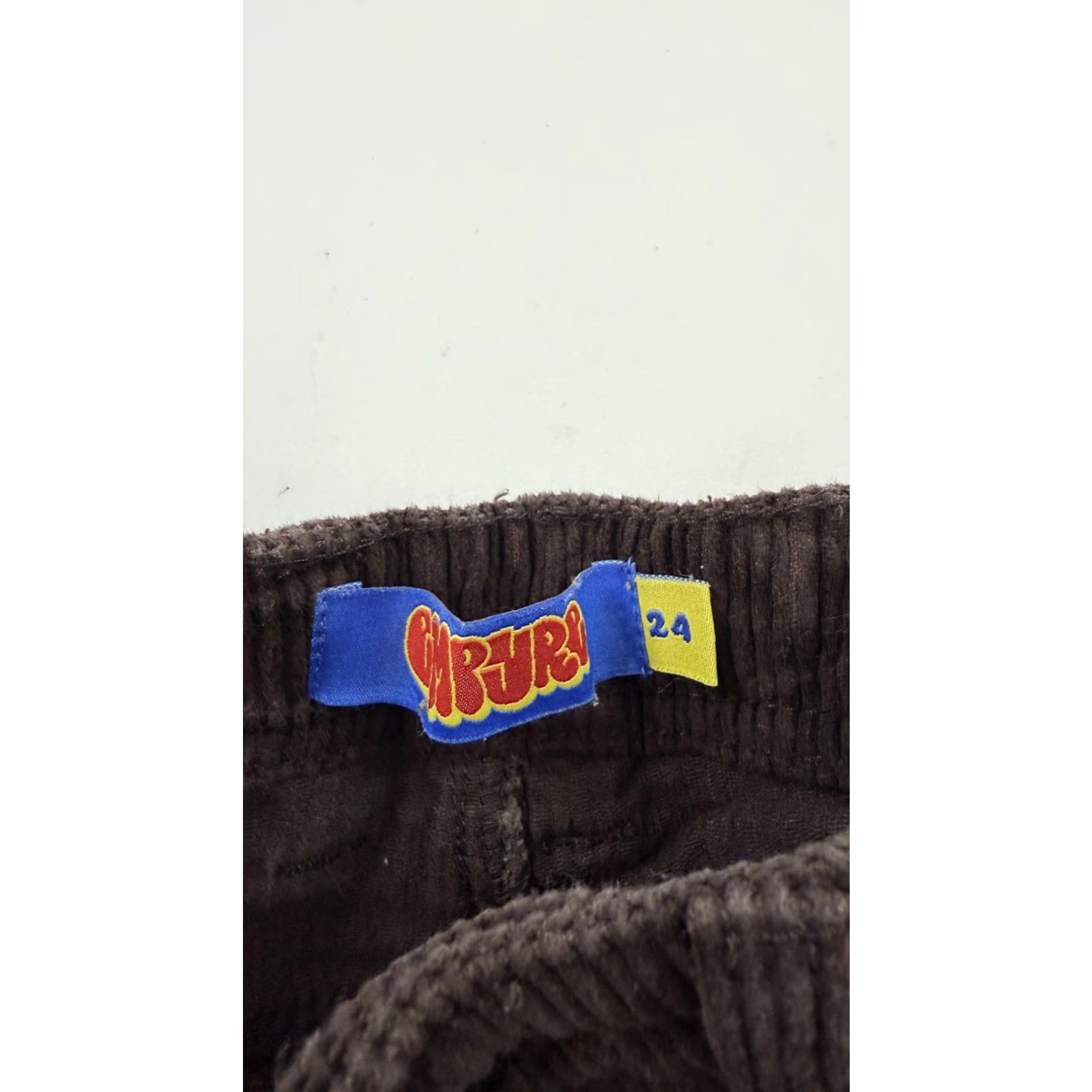Empyre Empyre Pants Womens 24 Brown Corduroy Straight Leg Embroidered Logo Ladies Size 42" / US 20 - 3 Thumbnail