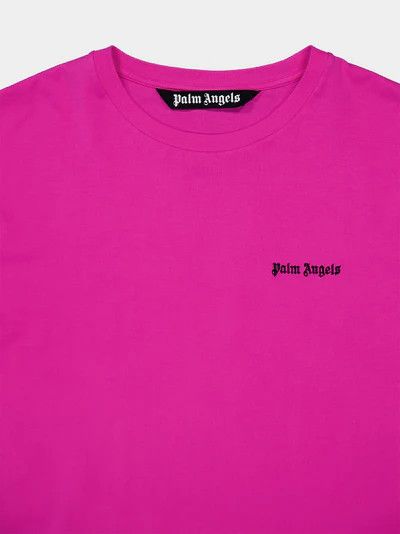 Palm Angels o1gr1nt0425 Embroidered Logo Slim T-Shirt in Fuchsia Size US M / EU 48-50 / 2 - 3 Thumbnail