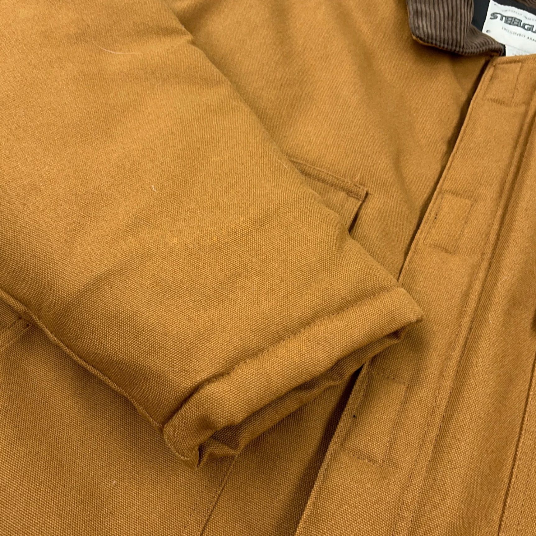 Vintage VINTAGE Steelguard Jacket Men XL Brown Canvas Chore Coat 80s Retro Hipster Mens Jacket Size US XL / EU 56 / 4 - 7 Thumbnail